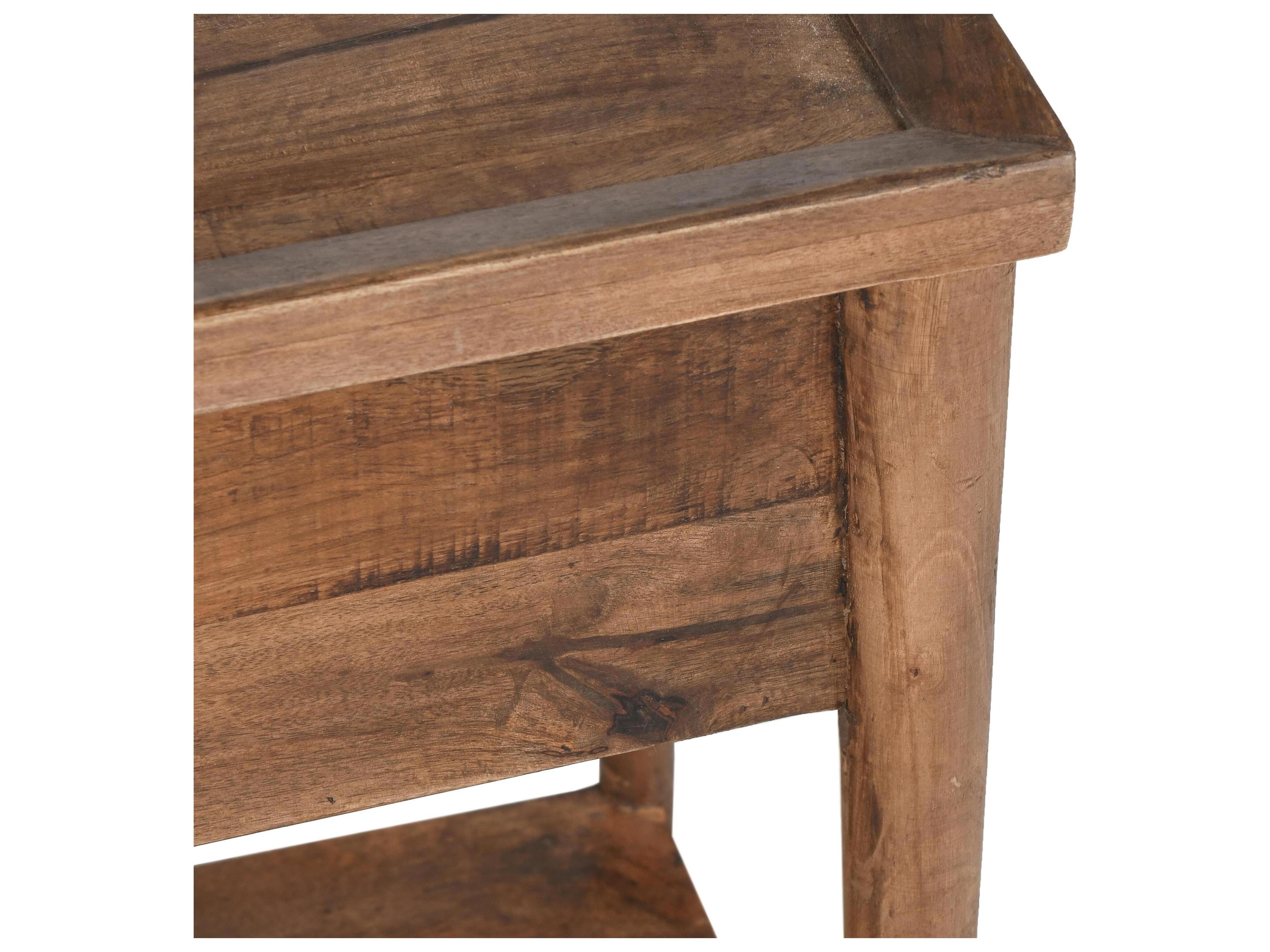 Classic Home Ciaria Rectangular Wood Brown End Table