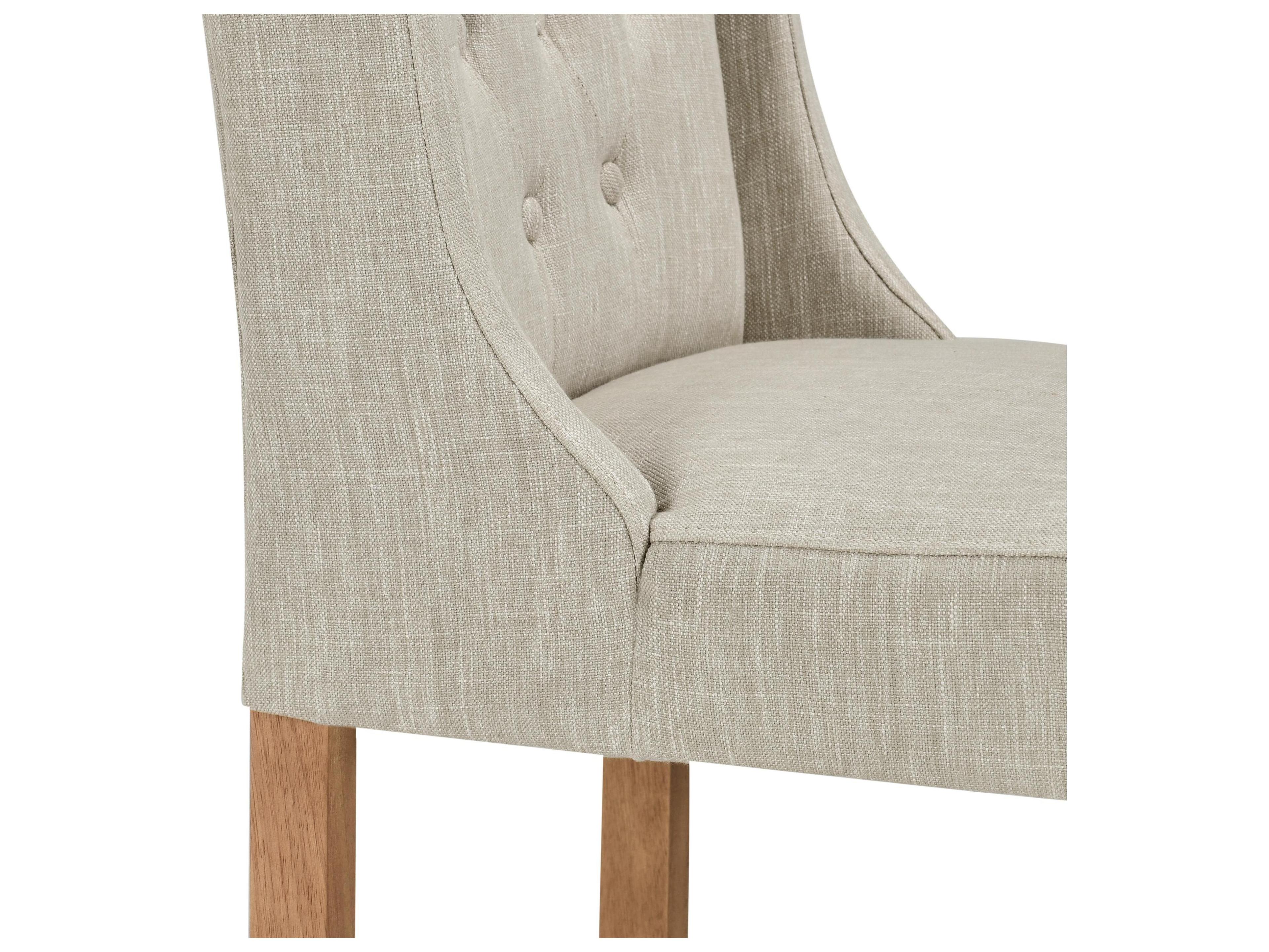 Classic Home Cayle French Beige Upholstery Upholstered Rubberwood Bar Stool