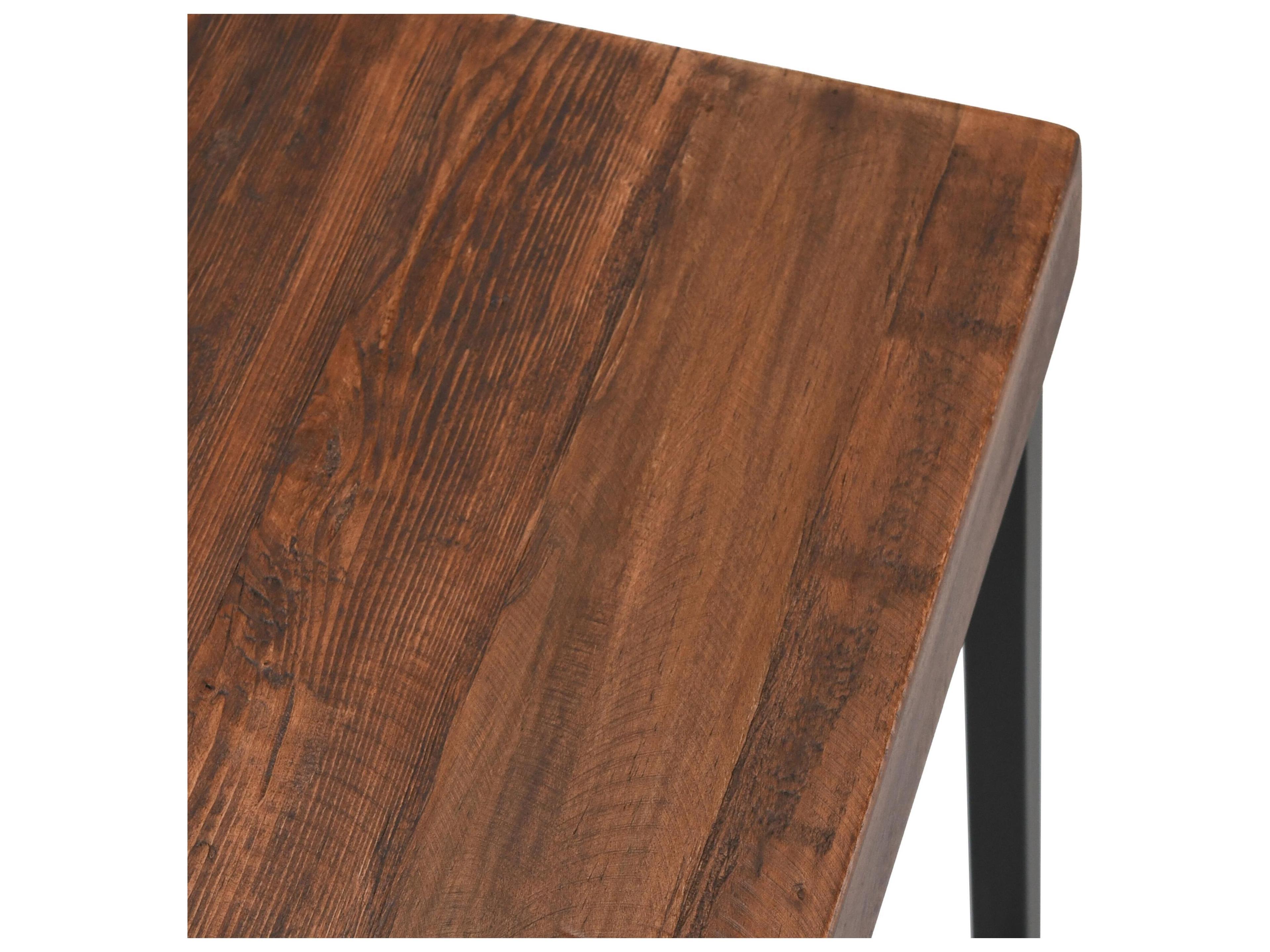 Classic Home Parker Rustic Mahogany Top Wood Bar Stool