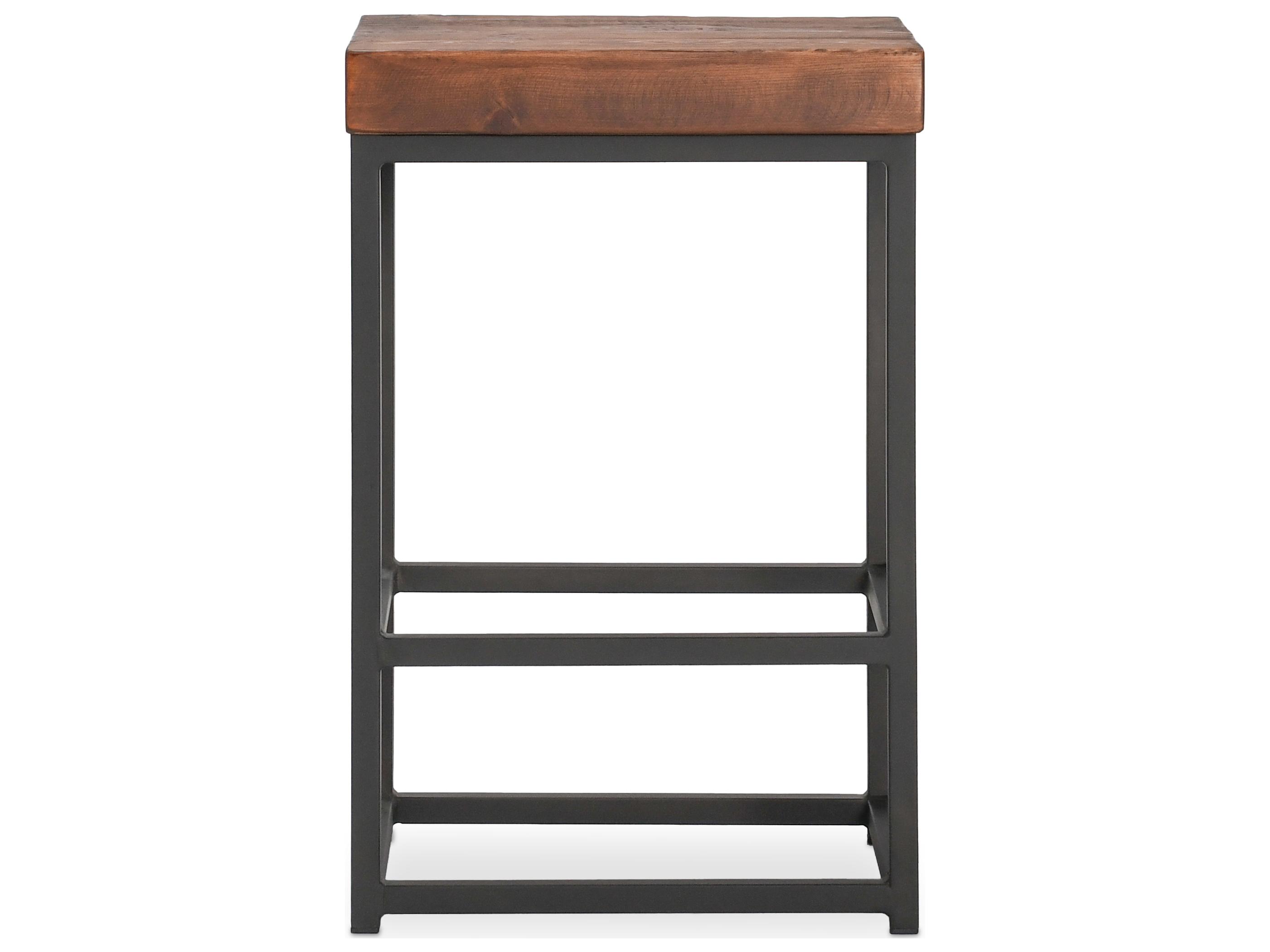 Classic Home Parker Rustic Mahogany Top Pine Wood Bar Stool
