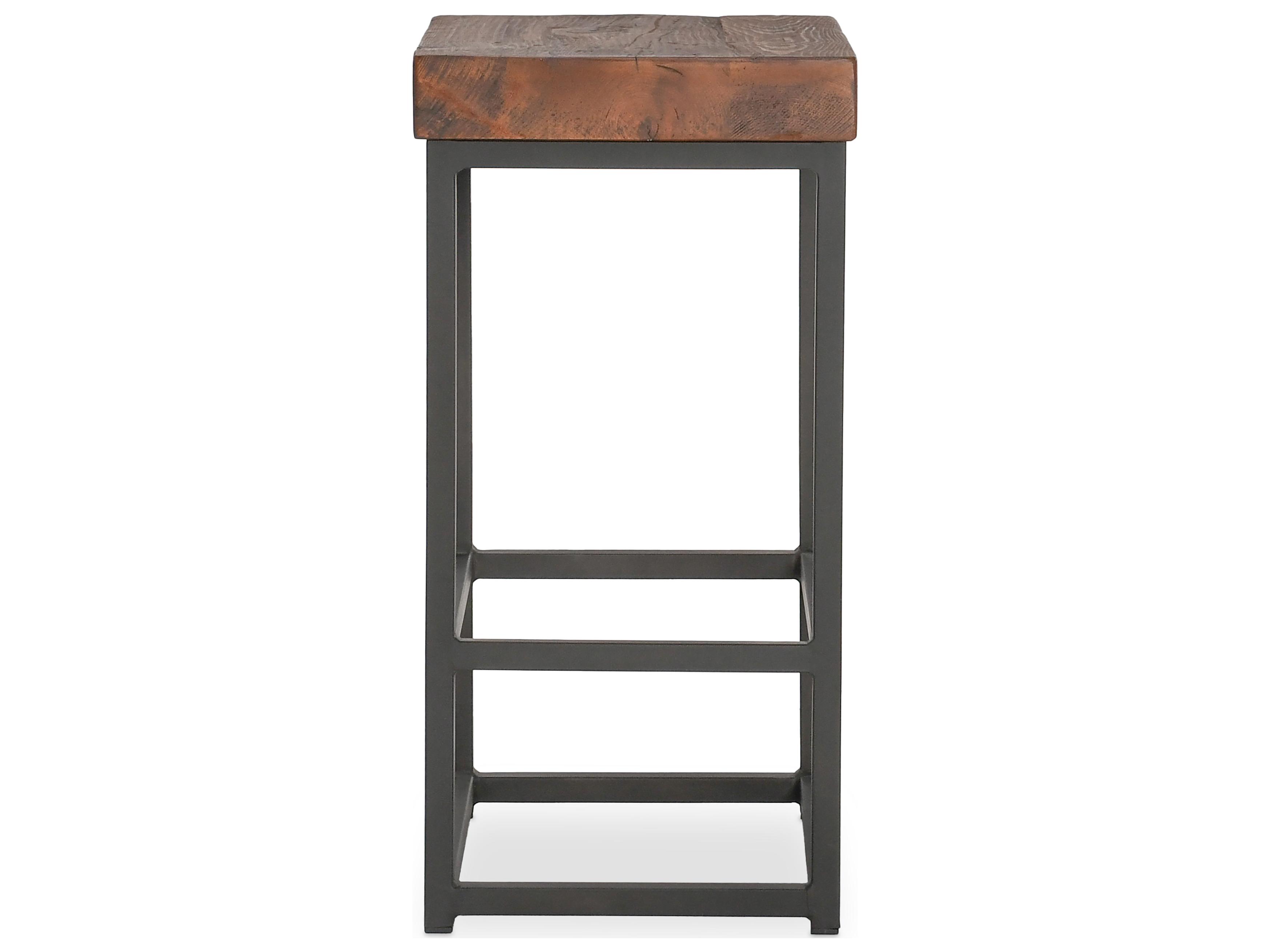 Classic Home Parker Rustic Mahogany Top Pine Wood Bar Stool