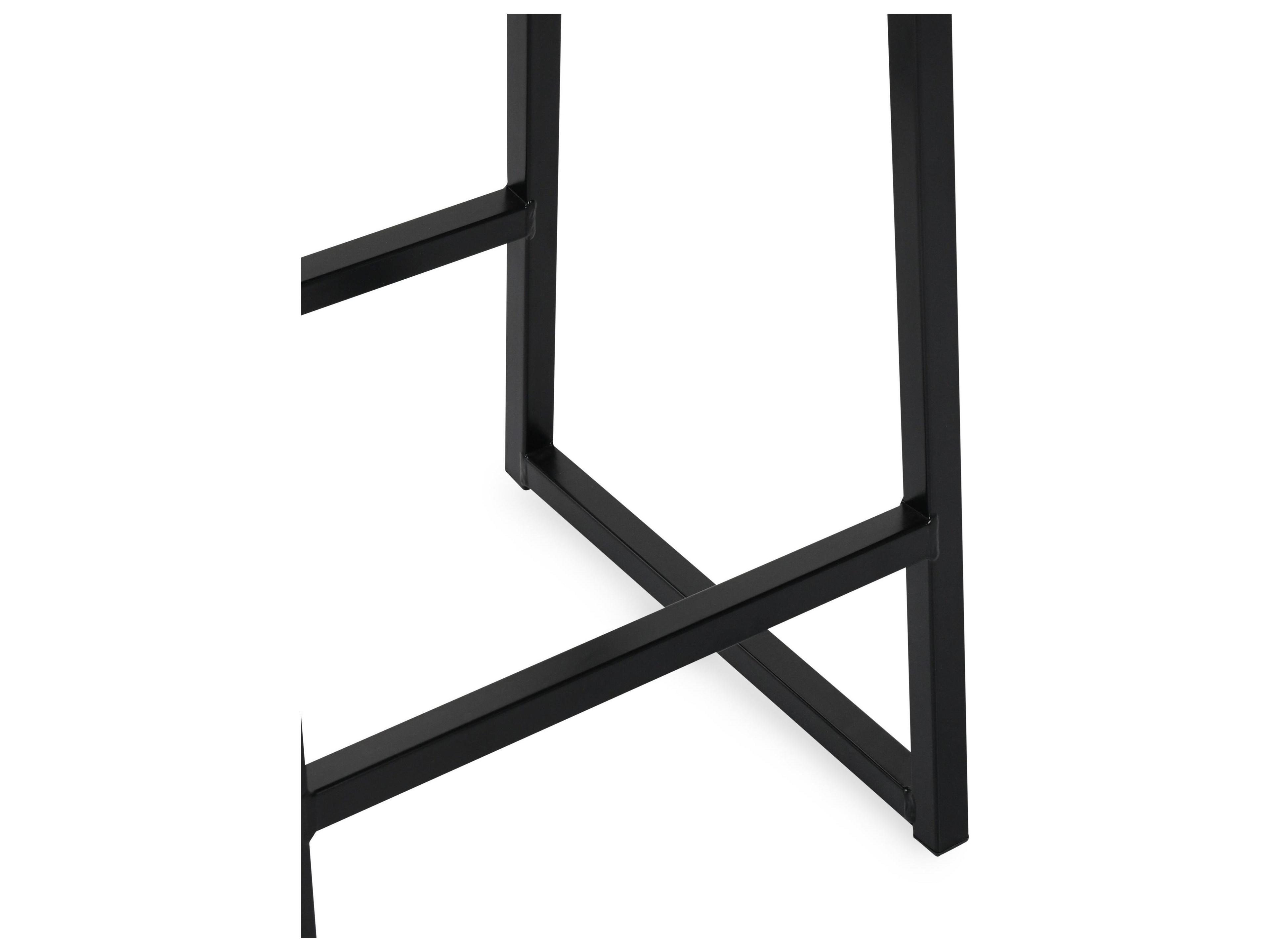 Classic Home Amber Smokey Grey Faux Leather Bar Stool Set of 2