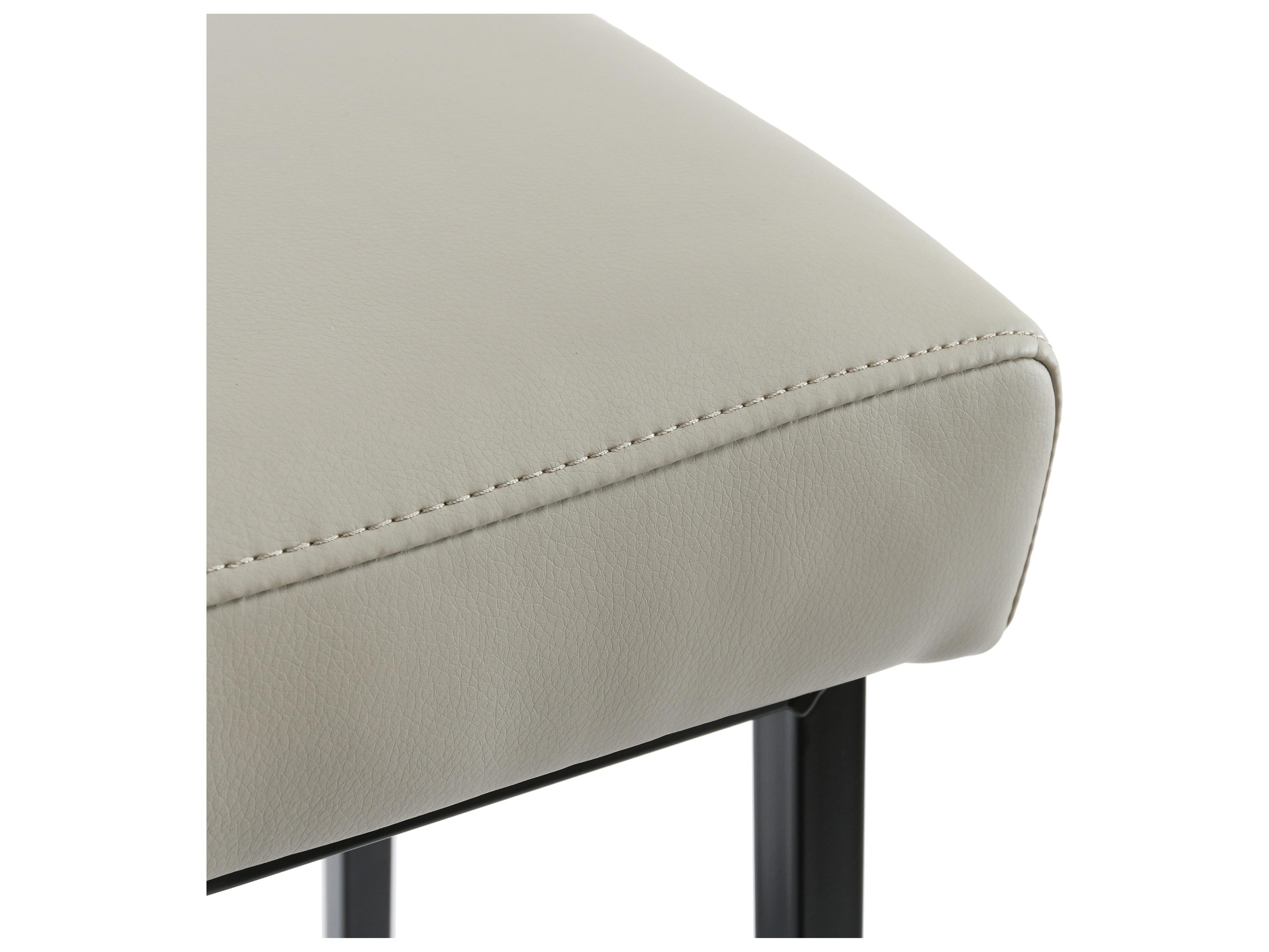 Classic Home Amber Stone Grey Faux Leather Bar Stool Set of 2