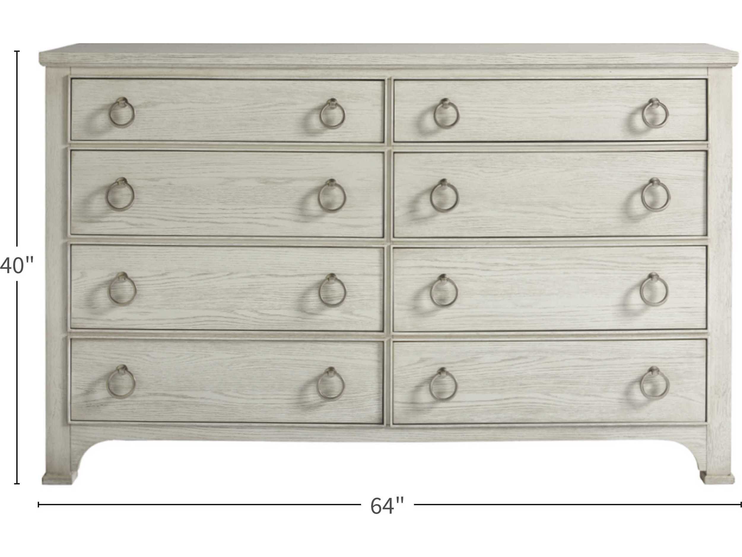 Coastal Living Home Escape White Ash Wood Double Dresser