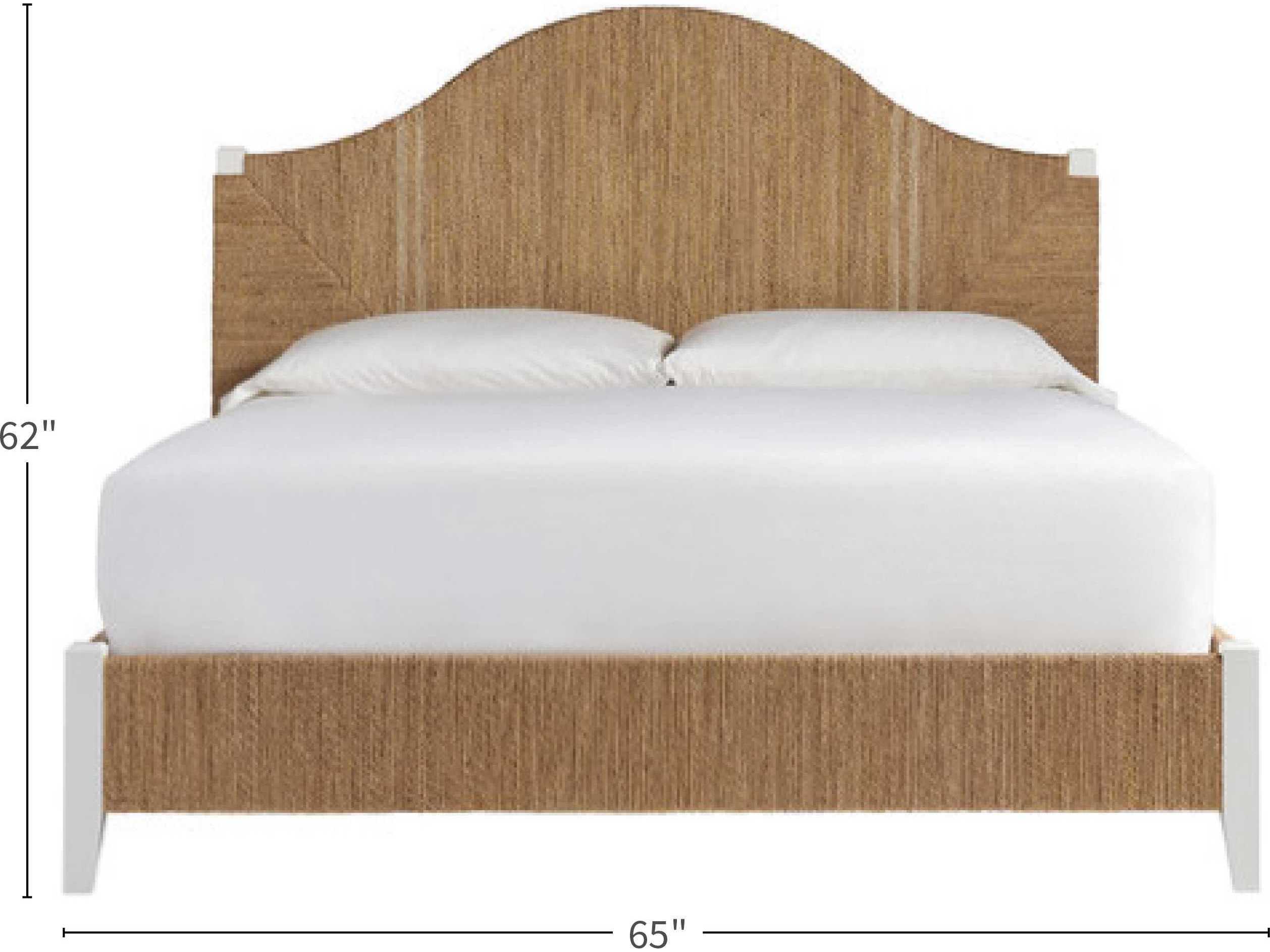 Coastal Living Home Escape Sailcloth Brown Abaca Wood Queen Platform Bed