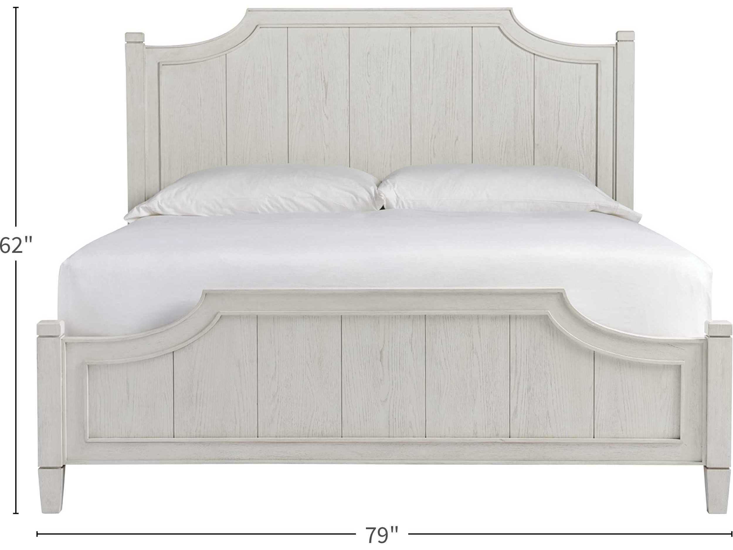 Coastal Living Home Escape Sandbar Beige Oak Wood King Panel Bed