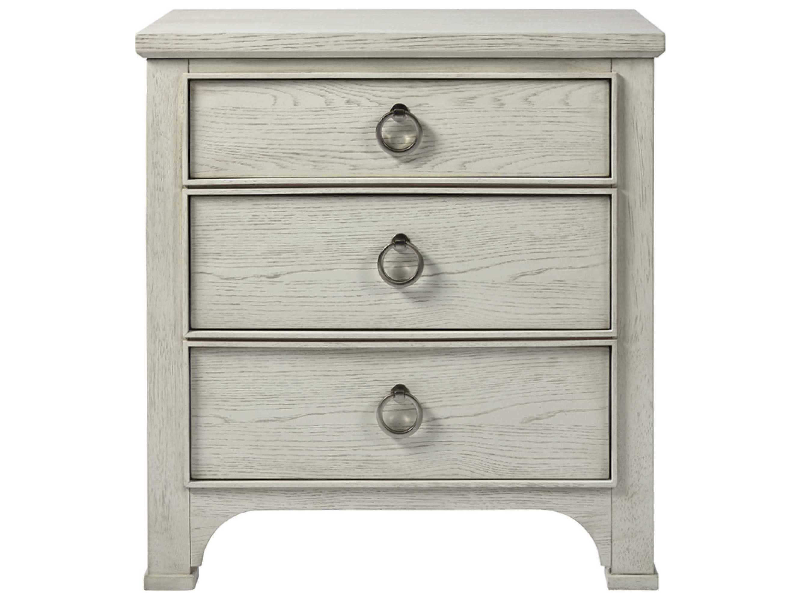 Coastal Living Home Escape 3-Drawers White Nightstand