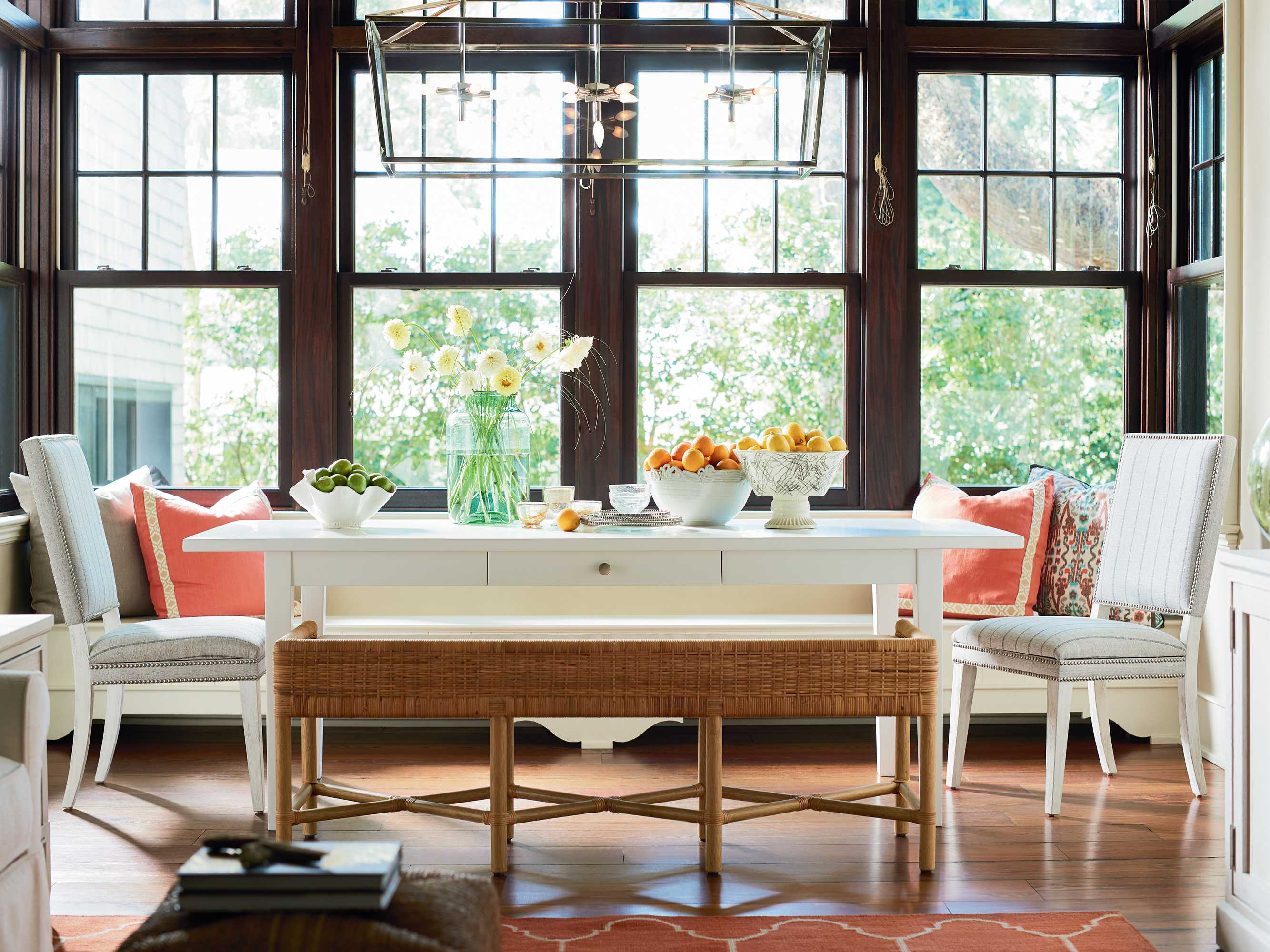 Coastal Living Home Escape Gray Upholstered Side Dining Chair