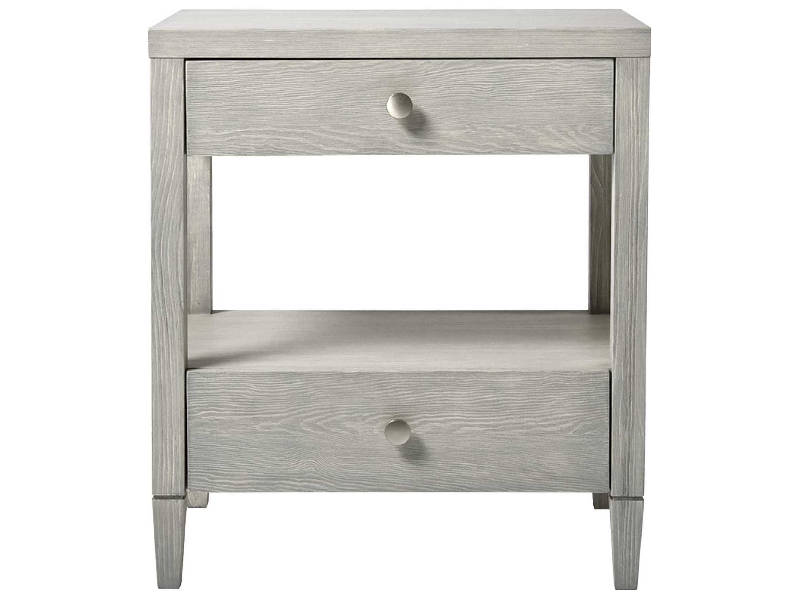 Coastal Living Home Escape 2-Drawers Gray Ash Wood Nightstand