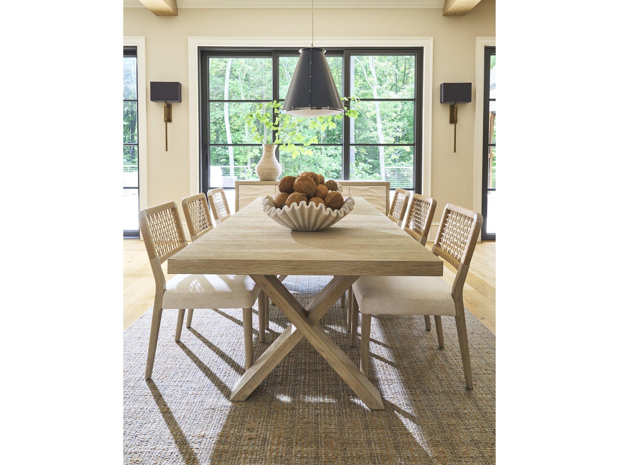 Coastal Living Home Oasis Oak Wood Dining Room Set