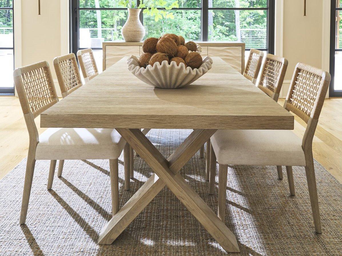 Coastal Living Home Oasis Oak Wood Dining Room Set