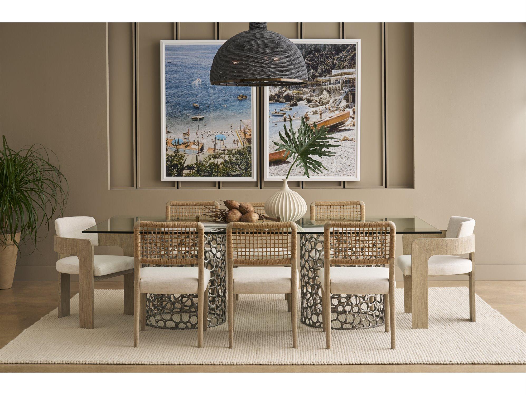 Coastal Living Home Oasis Oak Wood Dining Room Set