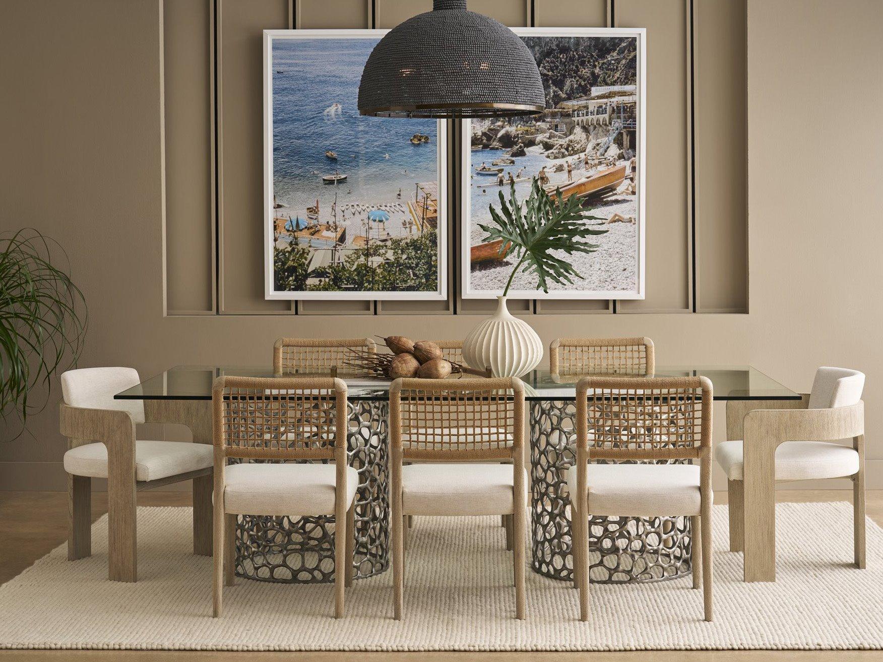 Coastal Living Home Oasis Oak Wood Dining Room Set