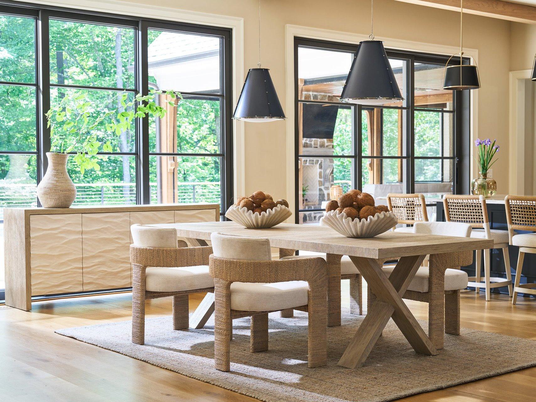 Coastal Living Home Oasis Oak Wood Dining Room Set