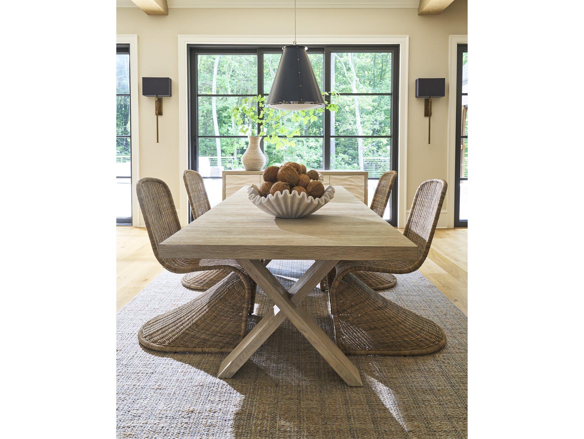 Coastal Living Home Oasis Oak Wood Dining Room Set