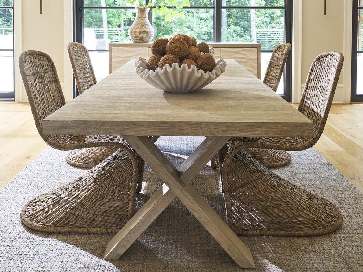 Coastal Living Home Oasis Oak Wood Dining Room Set