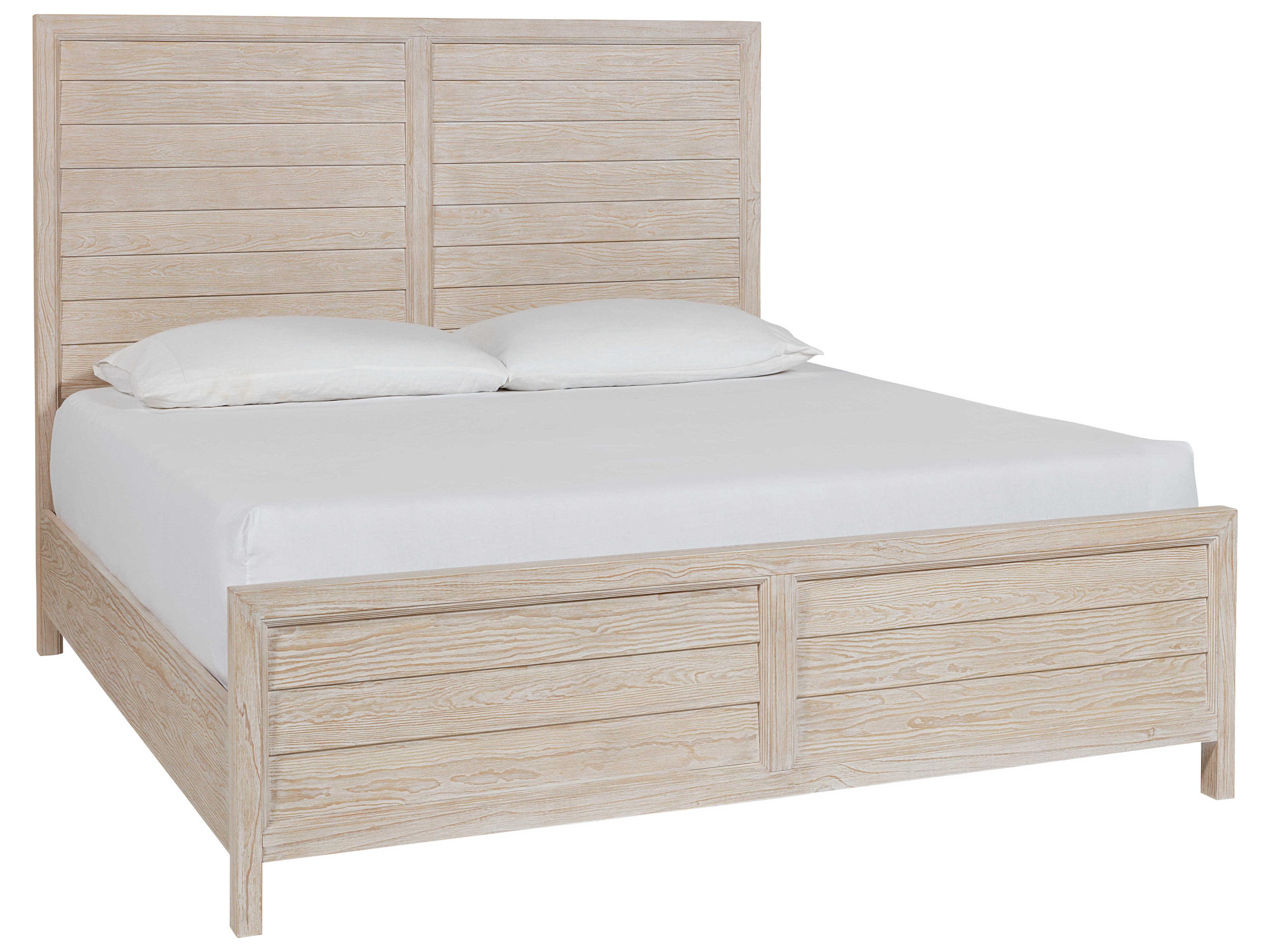 Coastal Living Home Getaway Sea Oat Beige Wood Queen Panel Bed