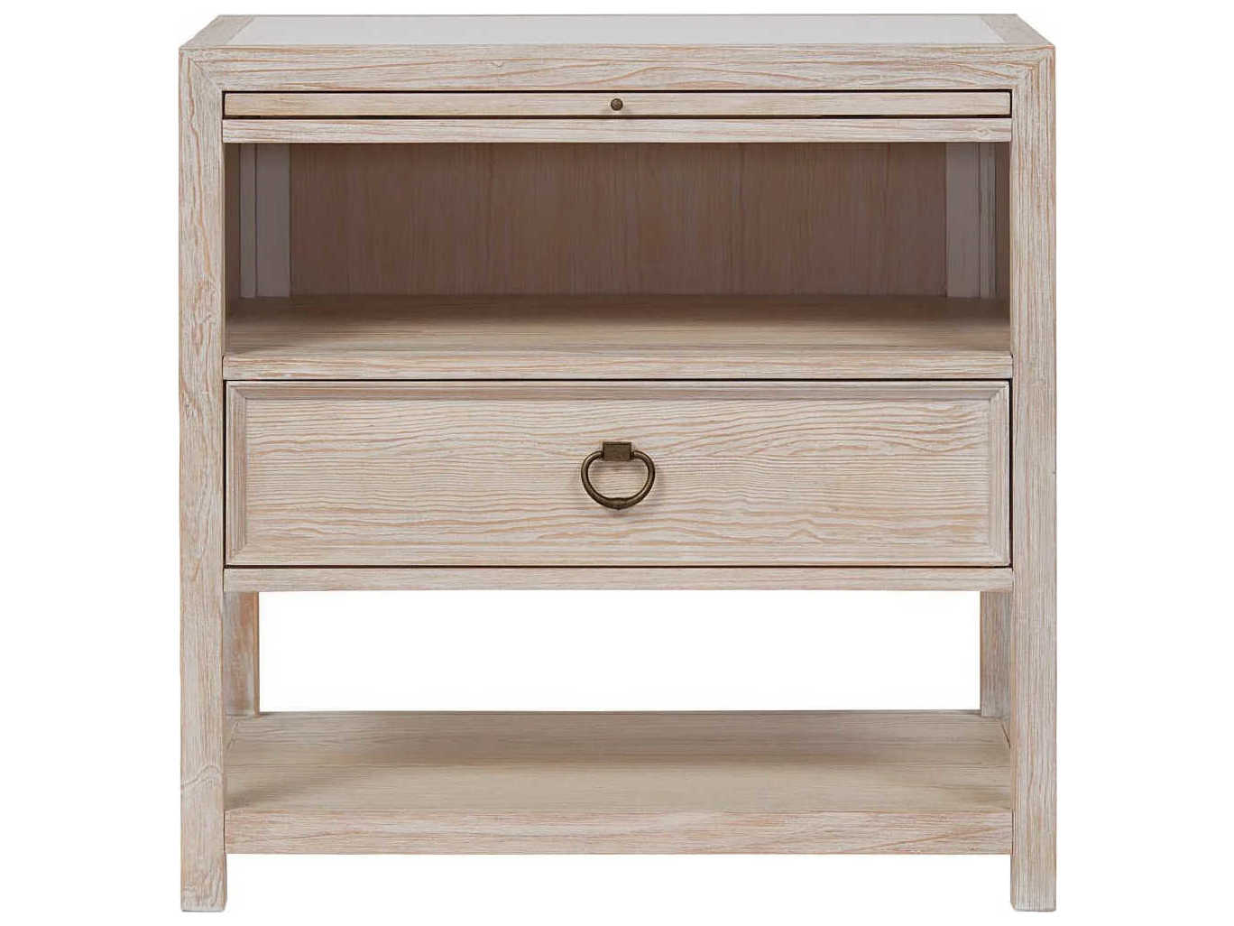 Coastal Living Home Getaway 1-Drawer Beige Nightstand