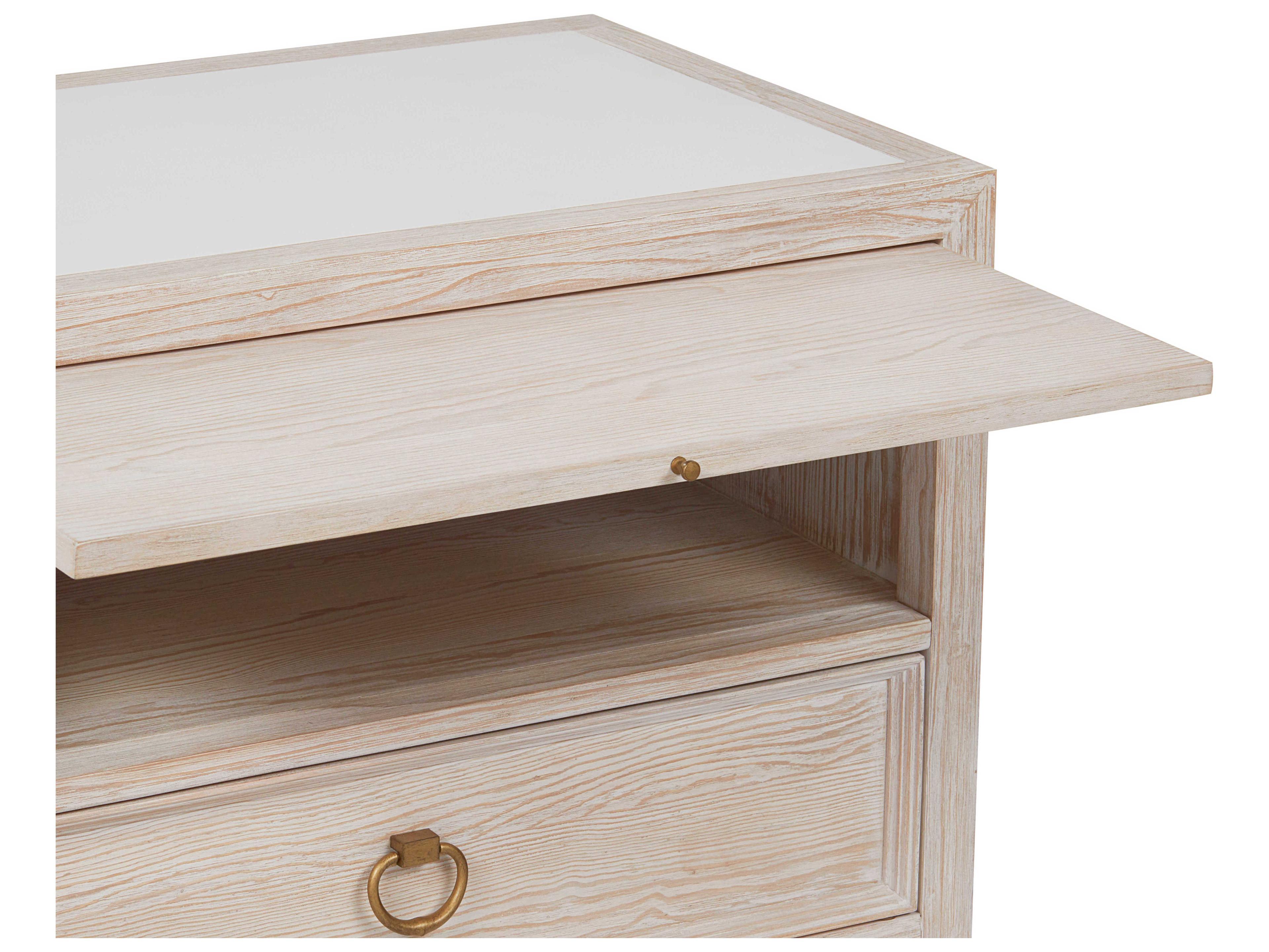 Coastal Living Home Getaway 1-Drawer Beige Nightstand