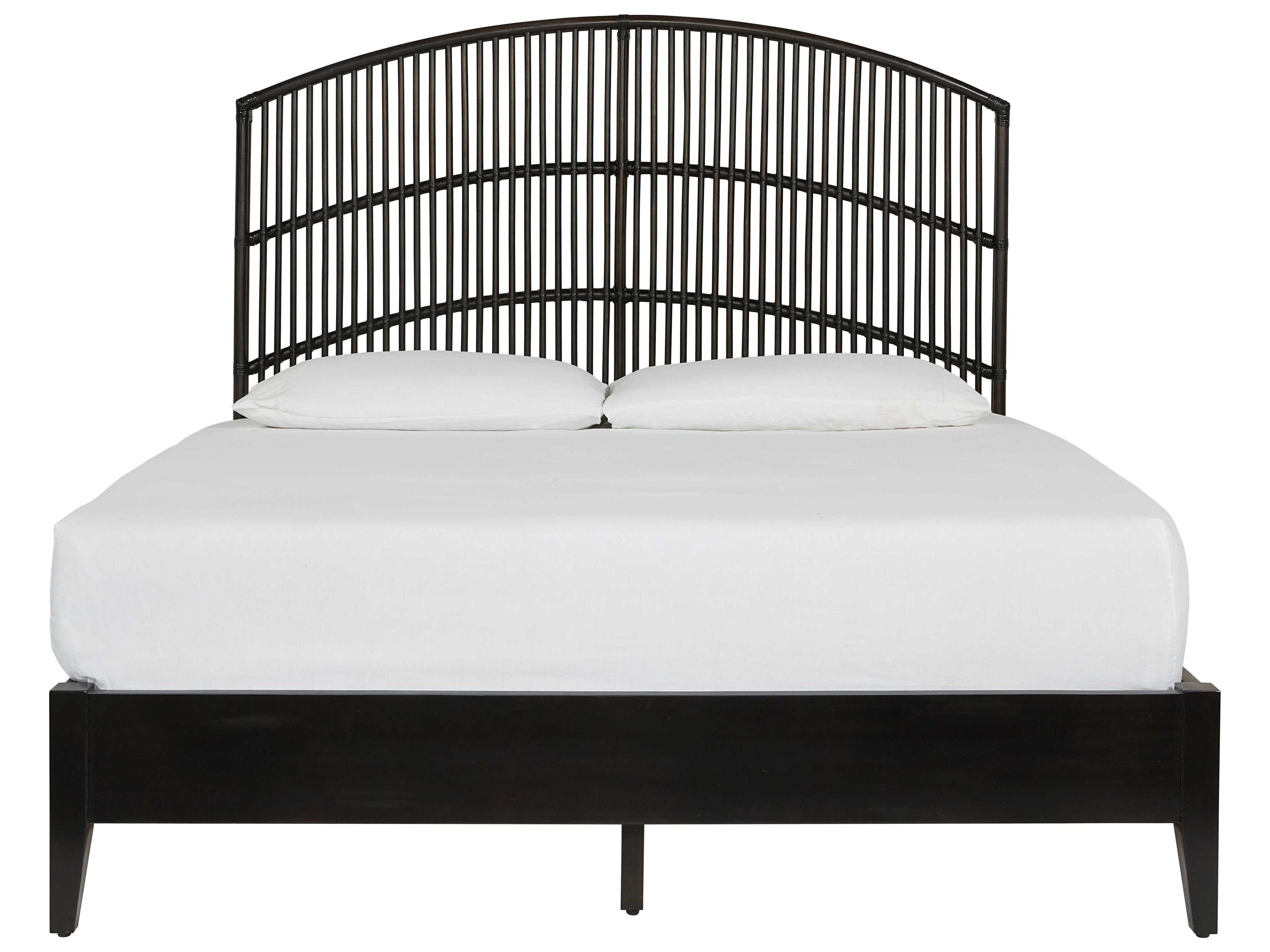 Coastal Living Home Getaway Mussel Black Wood Queen Platform Bed