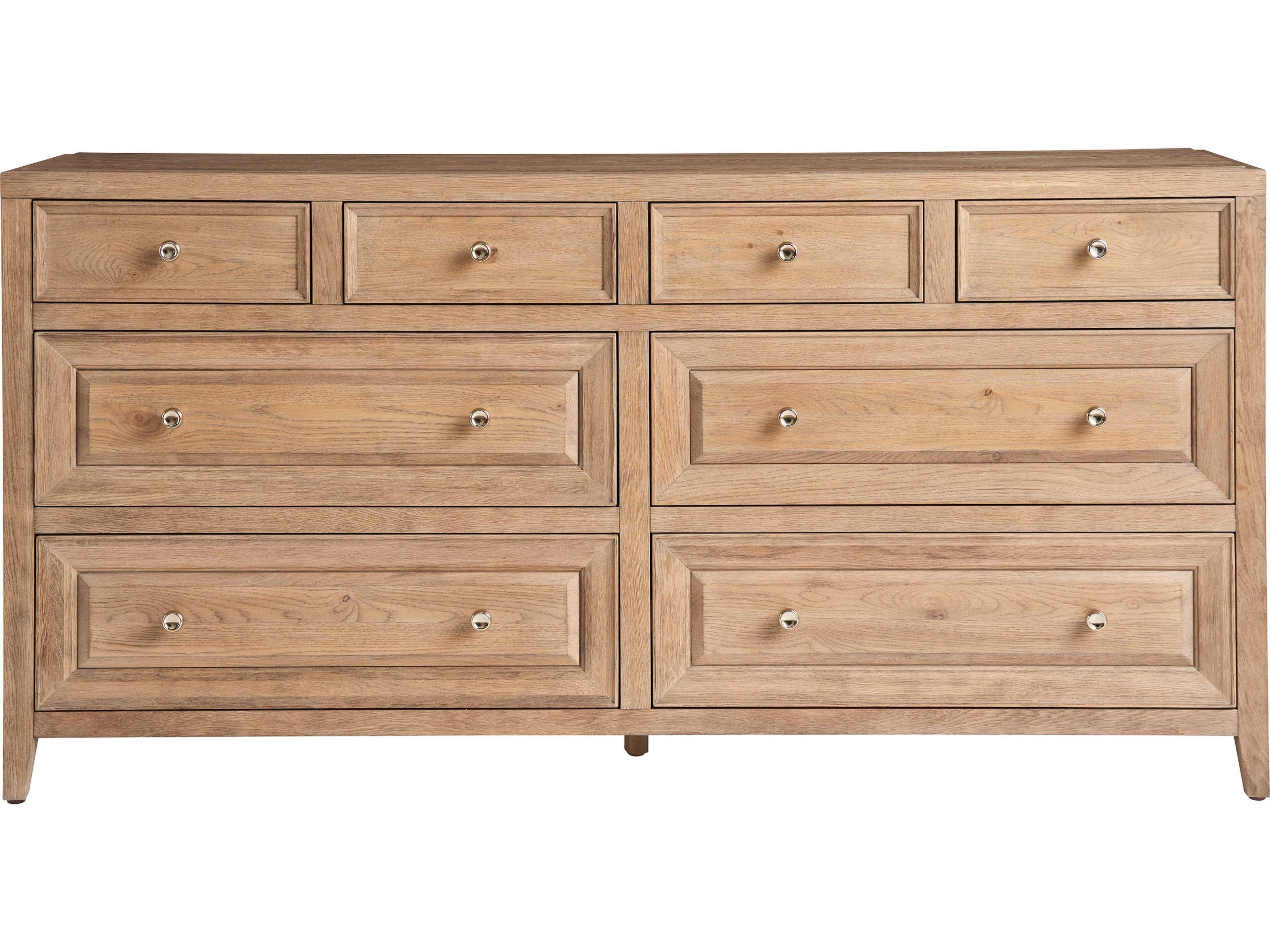 Coastal Living Home Weekender Brown Oak Wood Double Dresser