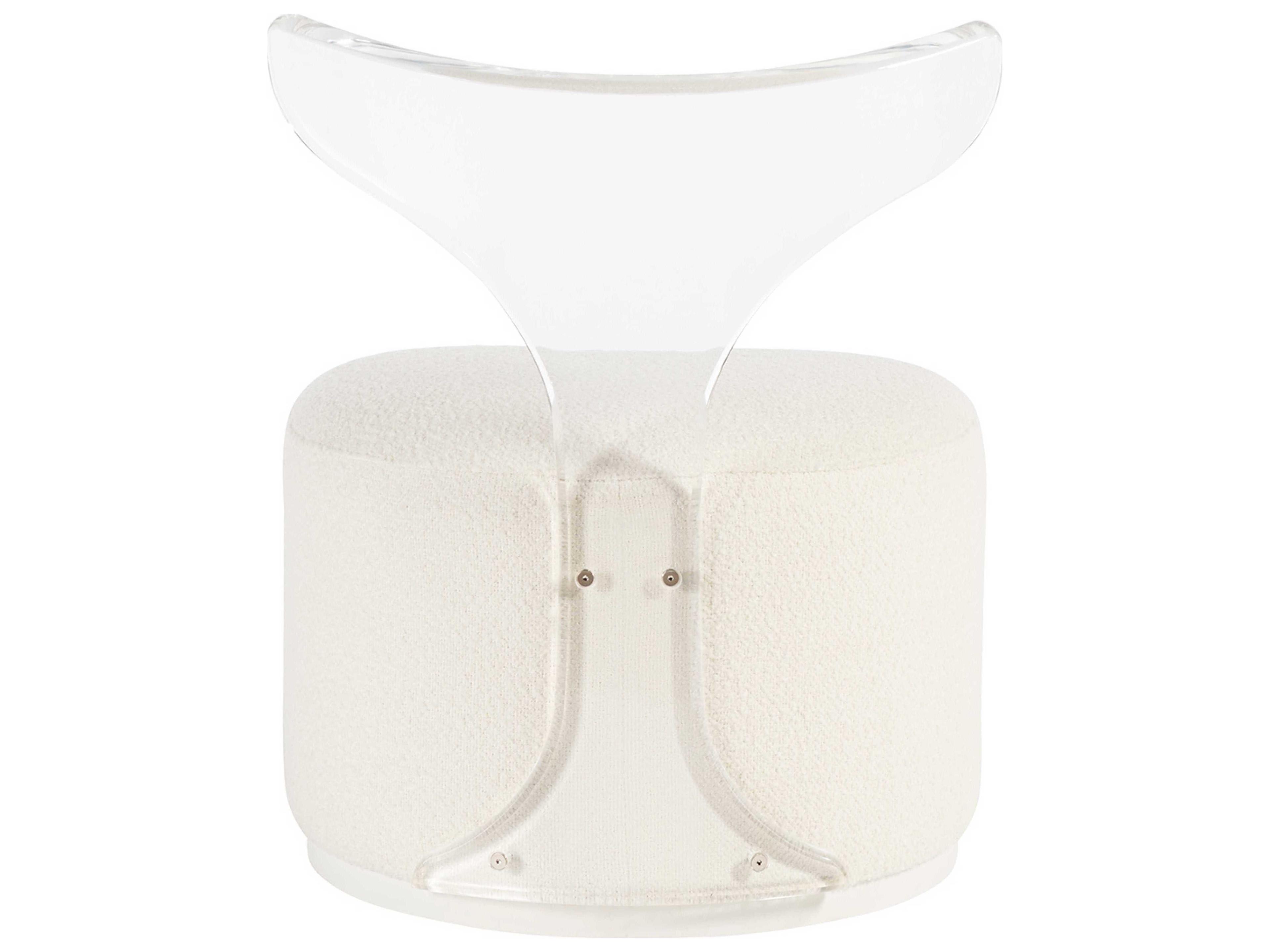 Coastal Living Home Weekender Swivel White Fabric Accent Chair