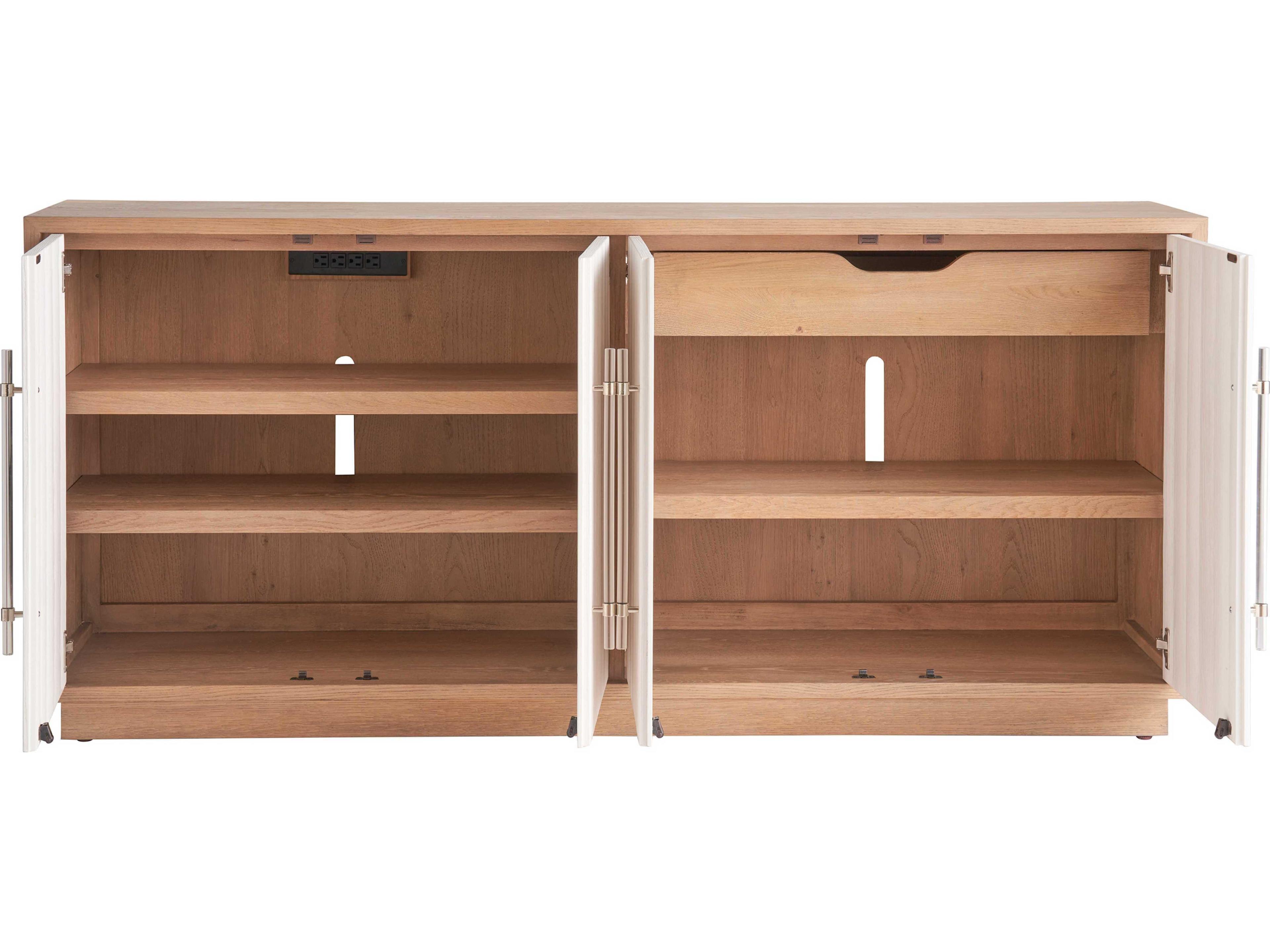 Coastal Living Home Weekender 76" Solid Wood White Sand Dune Sideboard