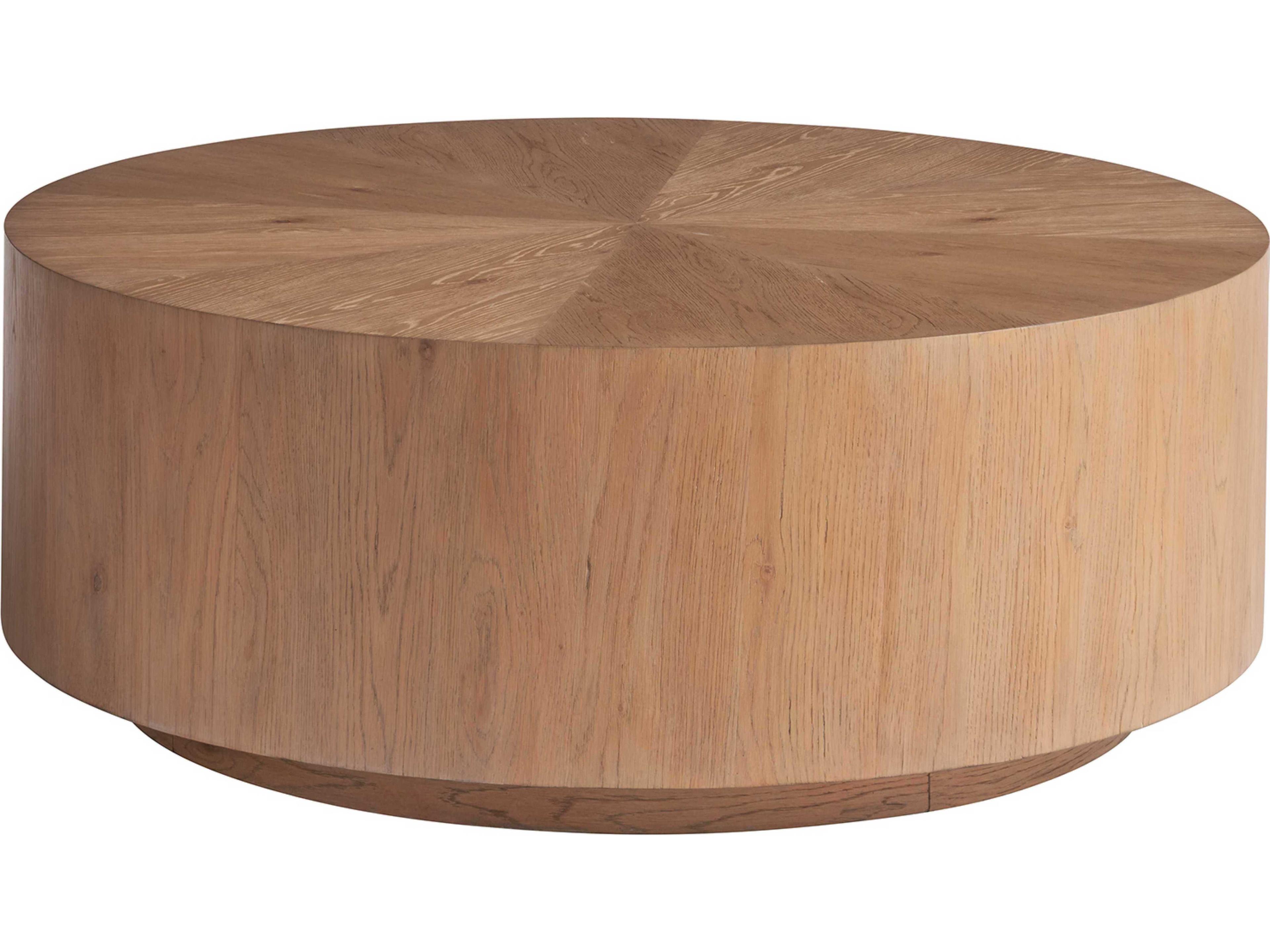 Coastal Living Home Weekender Round Wood Sand Dune Coffee Table