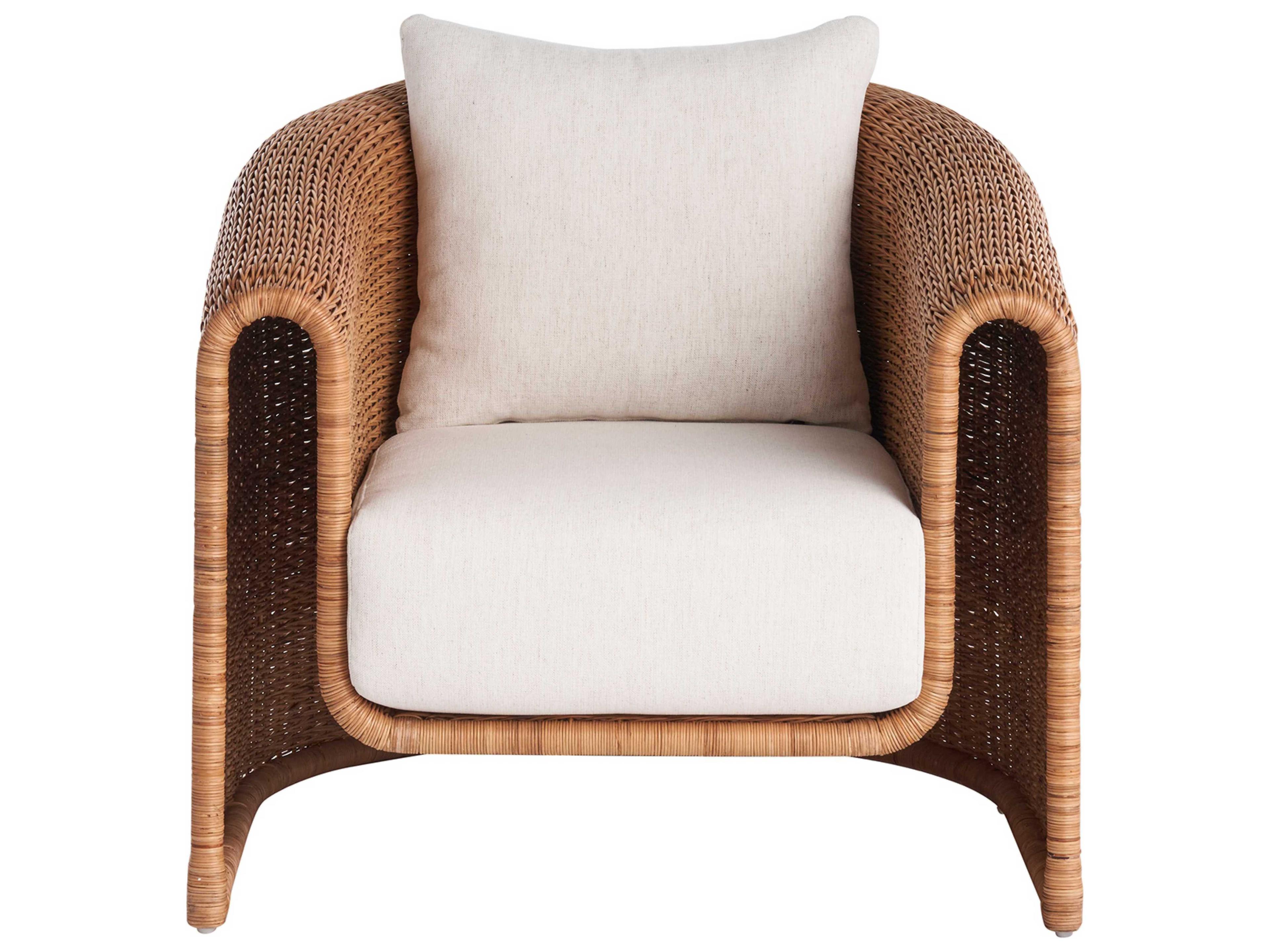 Coastal Living Home Weekender Brown Fabric Accent Chair