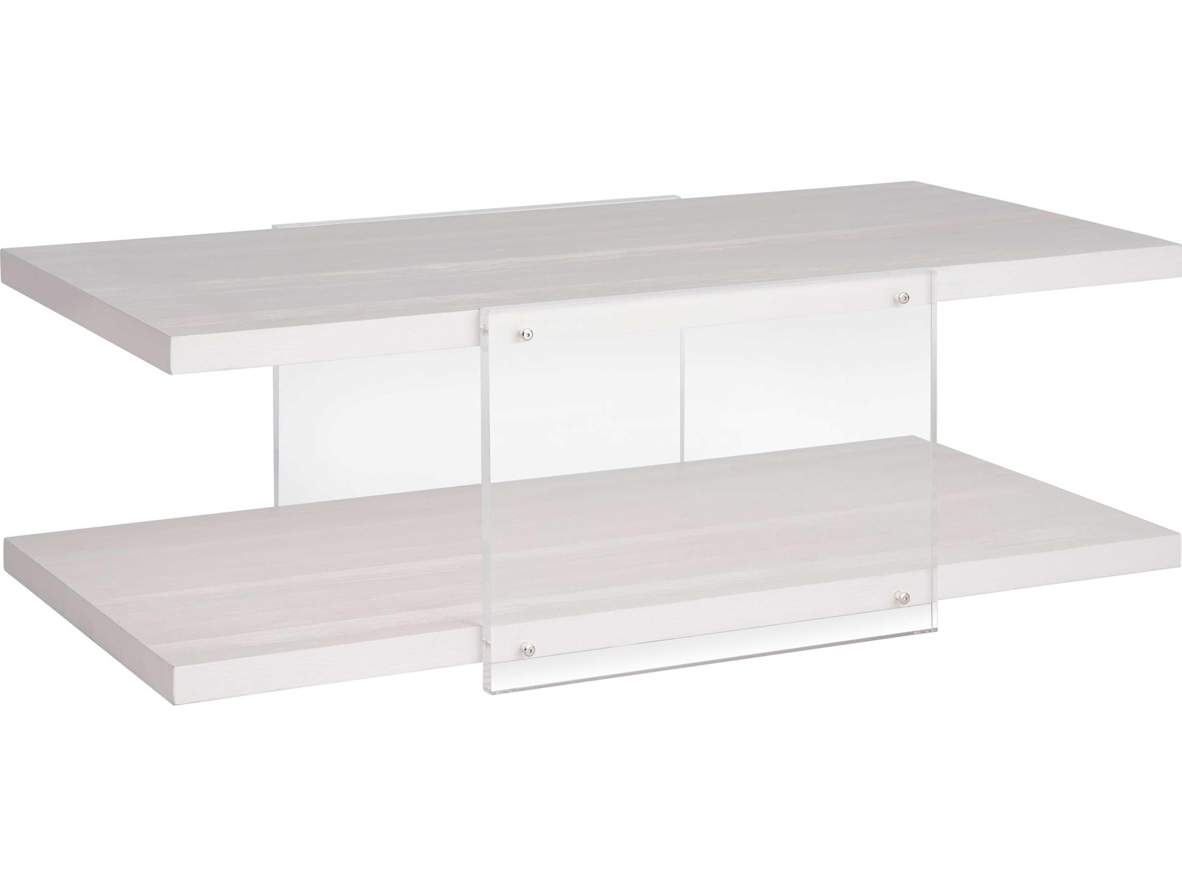 Coastal Living Home Weekender Rectangular Wood White Sand Coffee Table