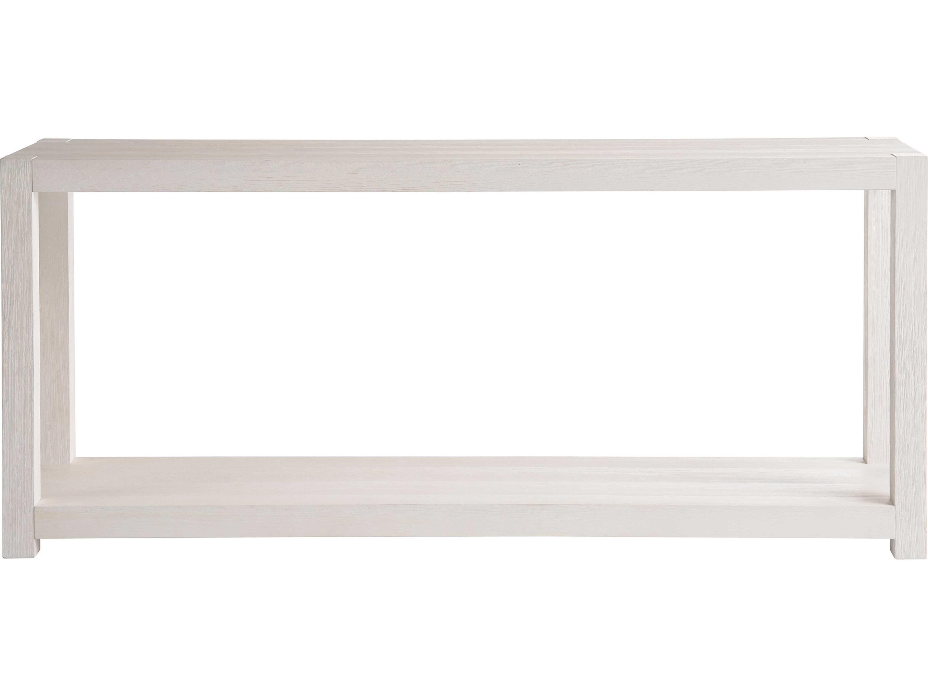 Coastal Living Home Weekender Rectangular Wood White Sand Console Table