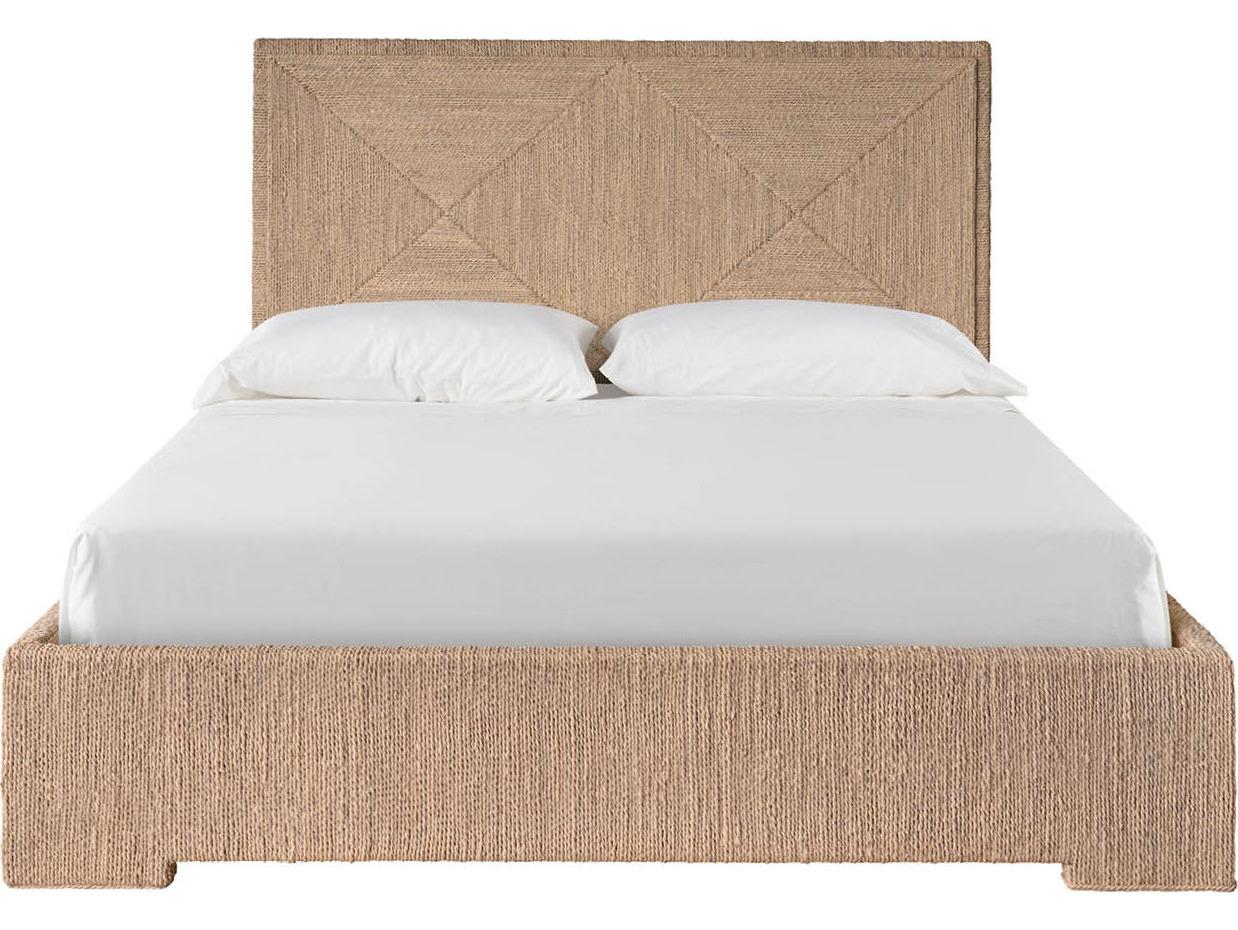 Coastal Living Home Oasis Natural Oak Abaca Wood King Platform Bed