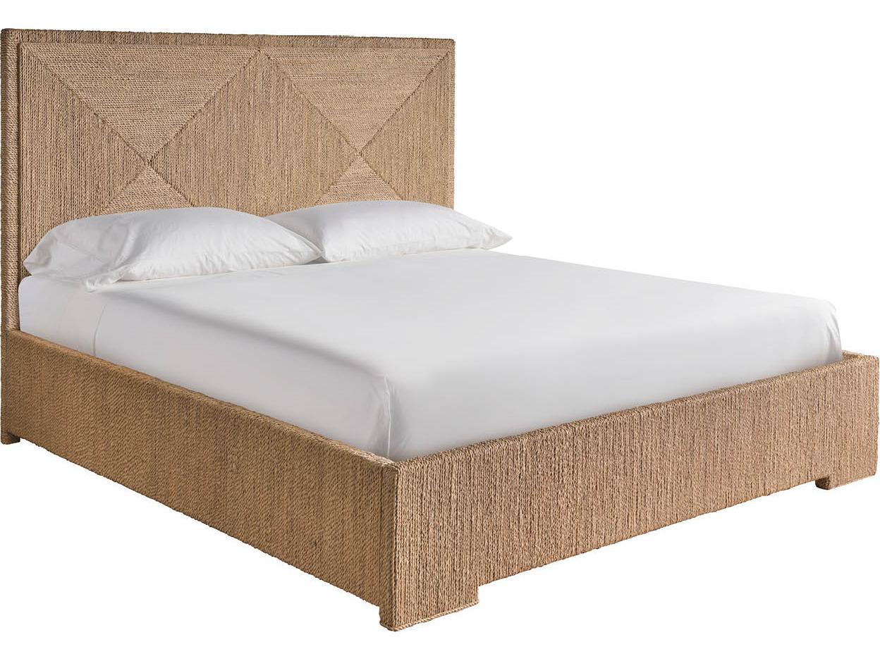 Coastal Living Home Oasis Natural Oak Abaca Wood King Platform Bed