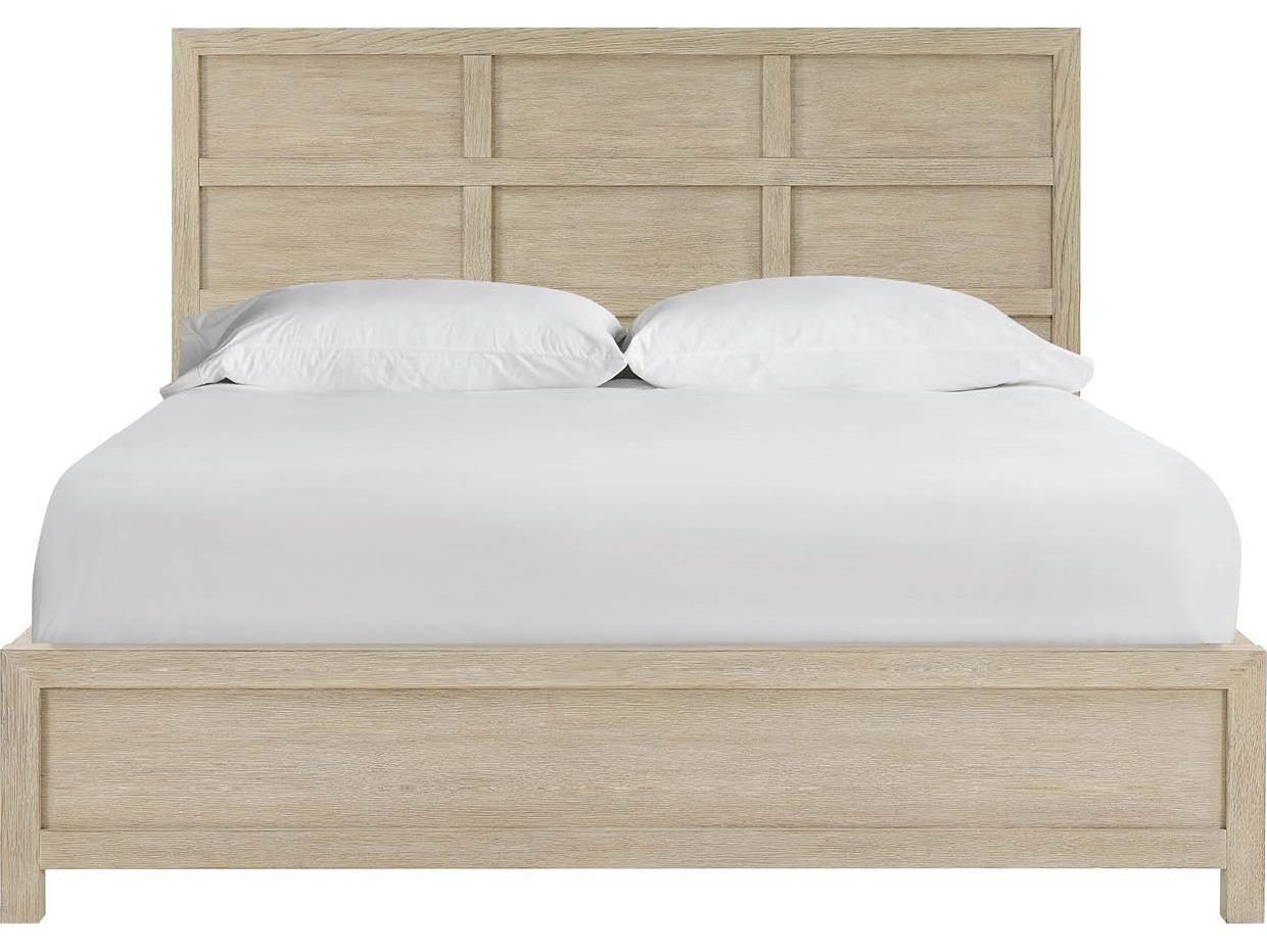 Coastal Living Home Oasis Natural Oak Wood King Panel Bed