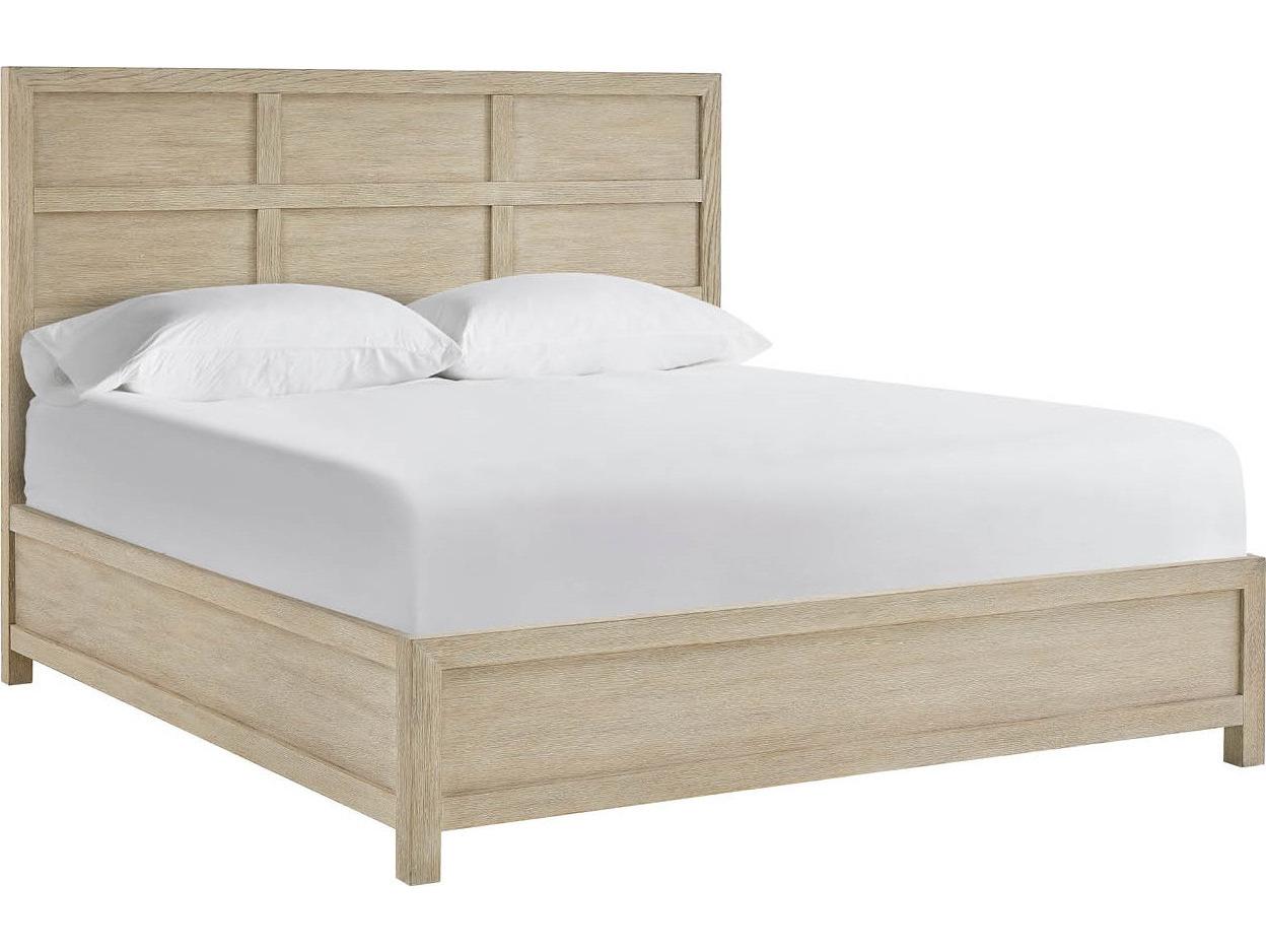 Coastal Living Home Oasis Natural Oak Wood King Panel Bed