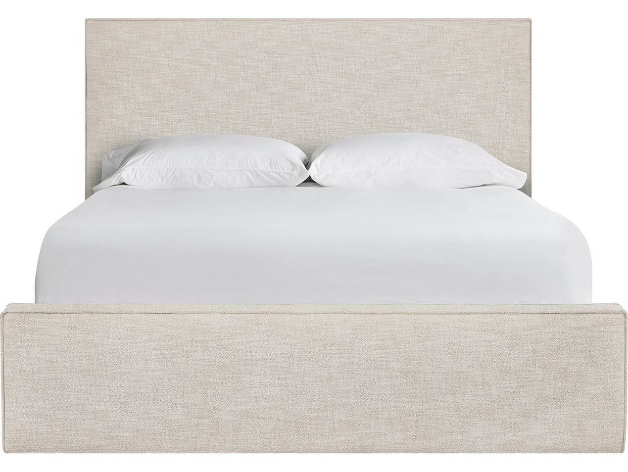 Coastal Living Home Oasis Natural Oak White Upholstered King Platform Bed