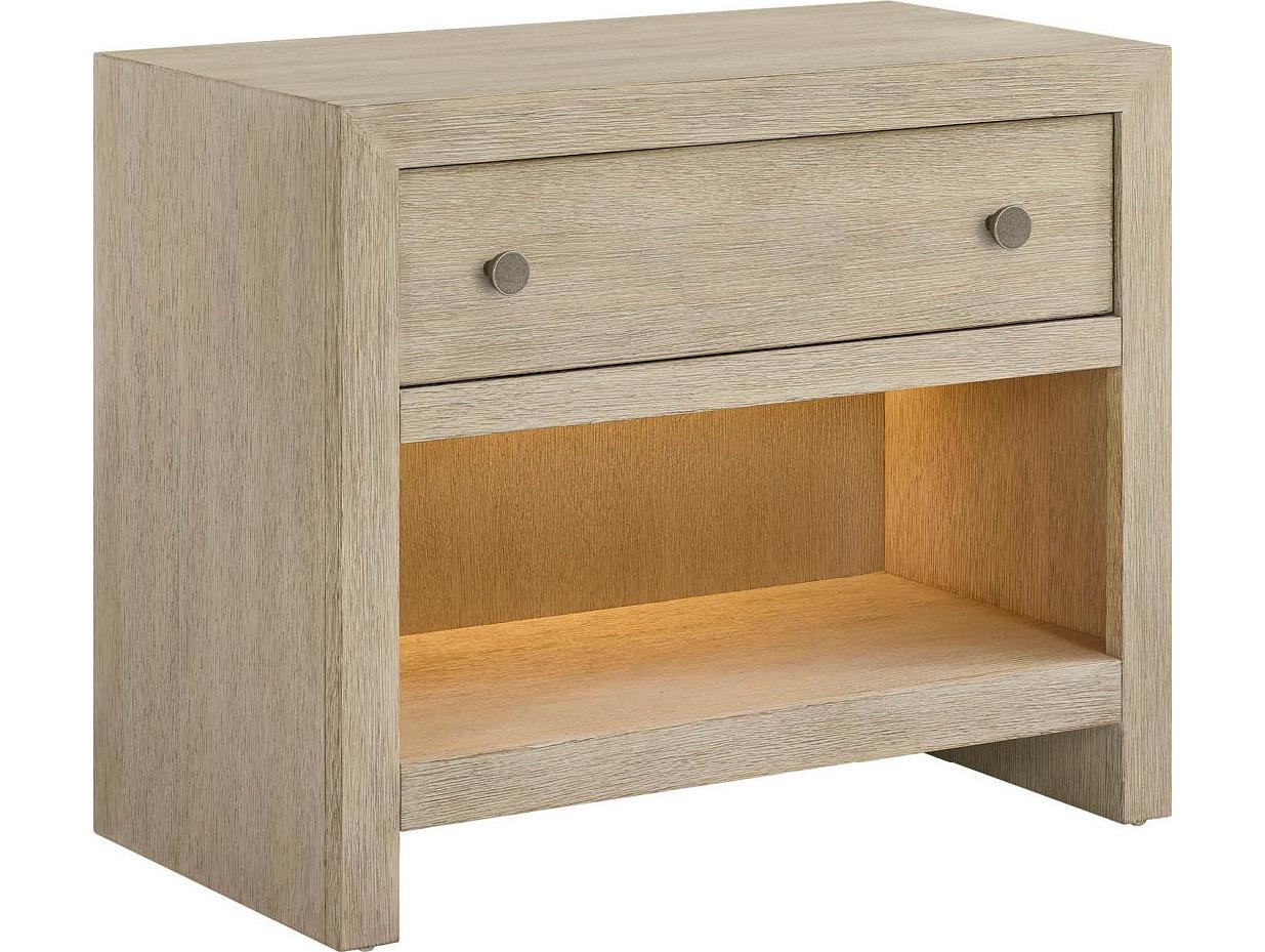 Coastal Living Home Oasis 1-Drawer Oak Wood Nightstand
