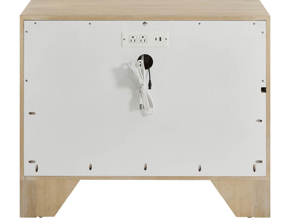 Coastal Living Home Oasis 1-Drawer Oak Wood Nightstand