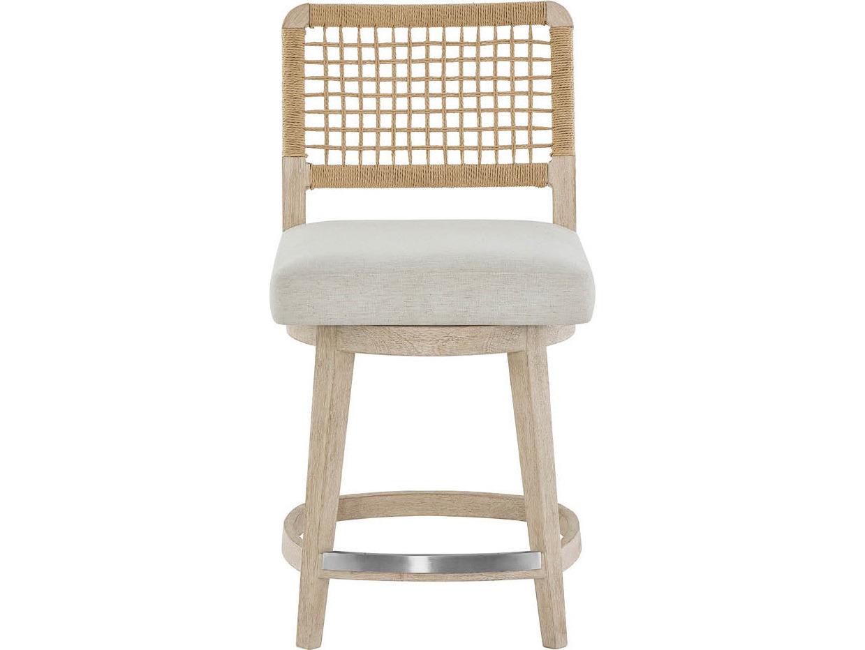 Coastal Living Home Oasis Dockside Natural Tan Oak Swivel Counter Stool