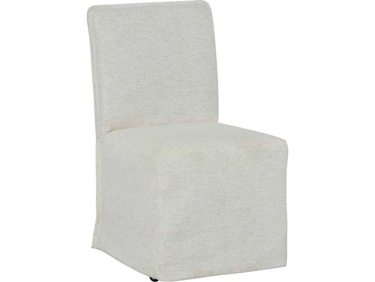 Coastal Living Home Oasis White Upholstered Armless Dining Chair