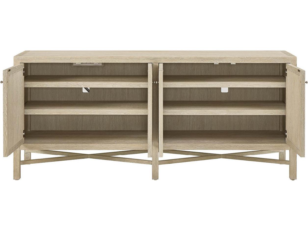 Coastal Living Home Oasis 76" Oak Wood Dockside Natural Tan Sideboard