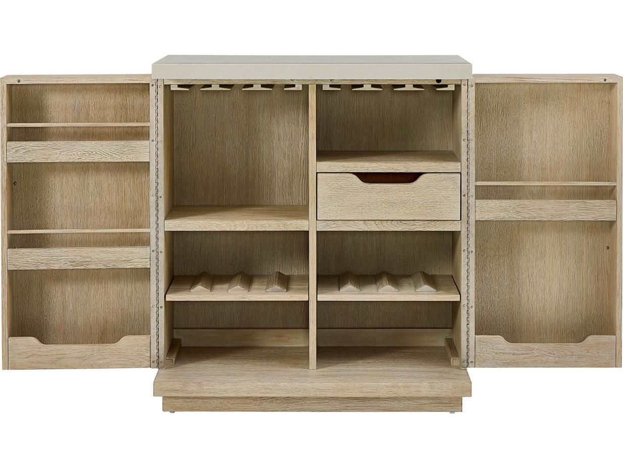 Coastal Living Home Oasis Dockside Natural Tan Oak Wood Accent Chest