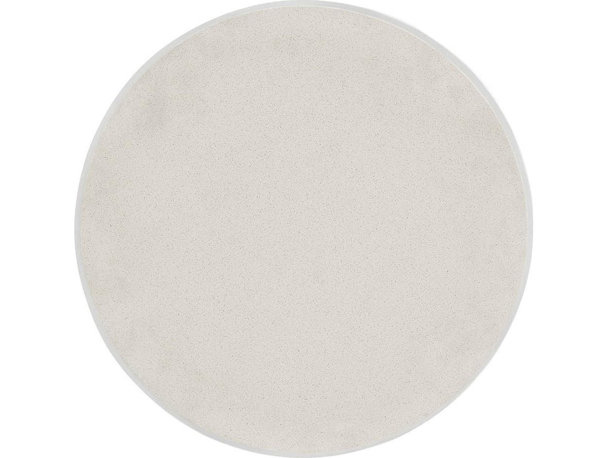 Coastal Living Home Oasis Round Stone White Coffee Table