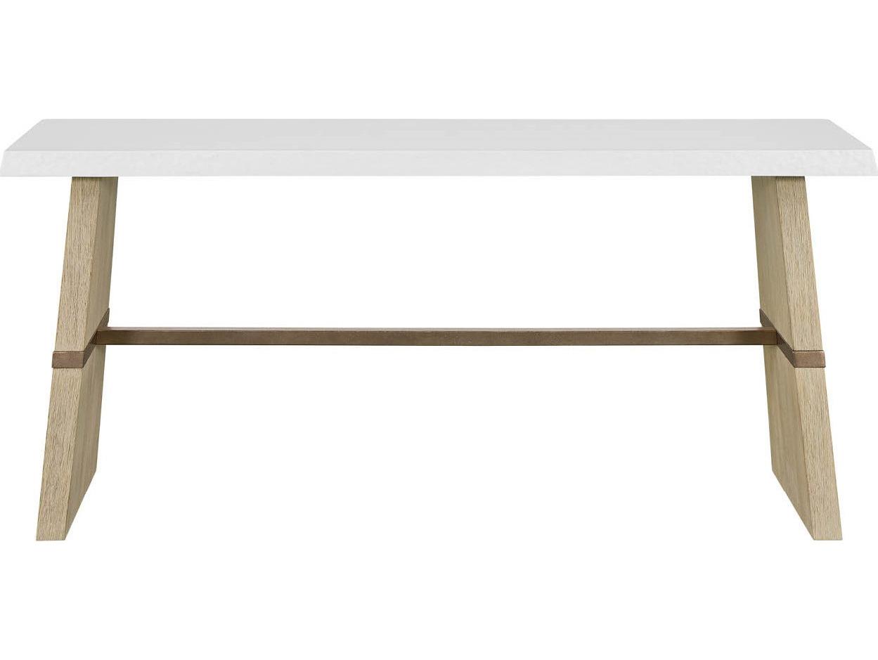 Coastal Living Home Oasis Rectangular Wood Dockside Tan Console Table