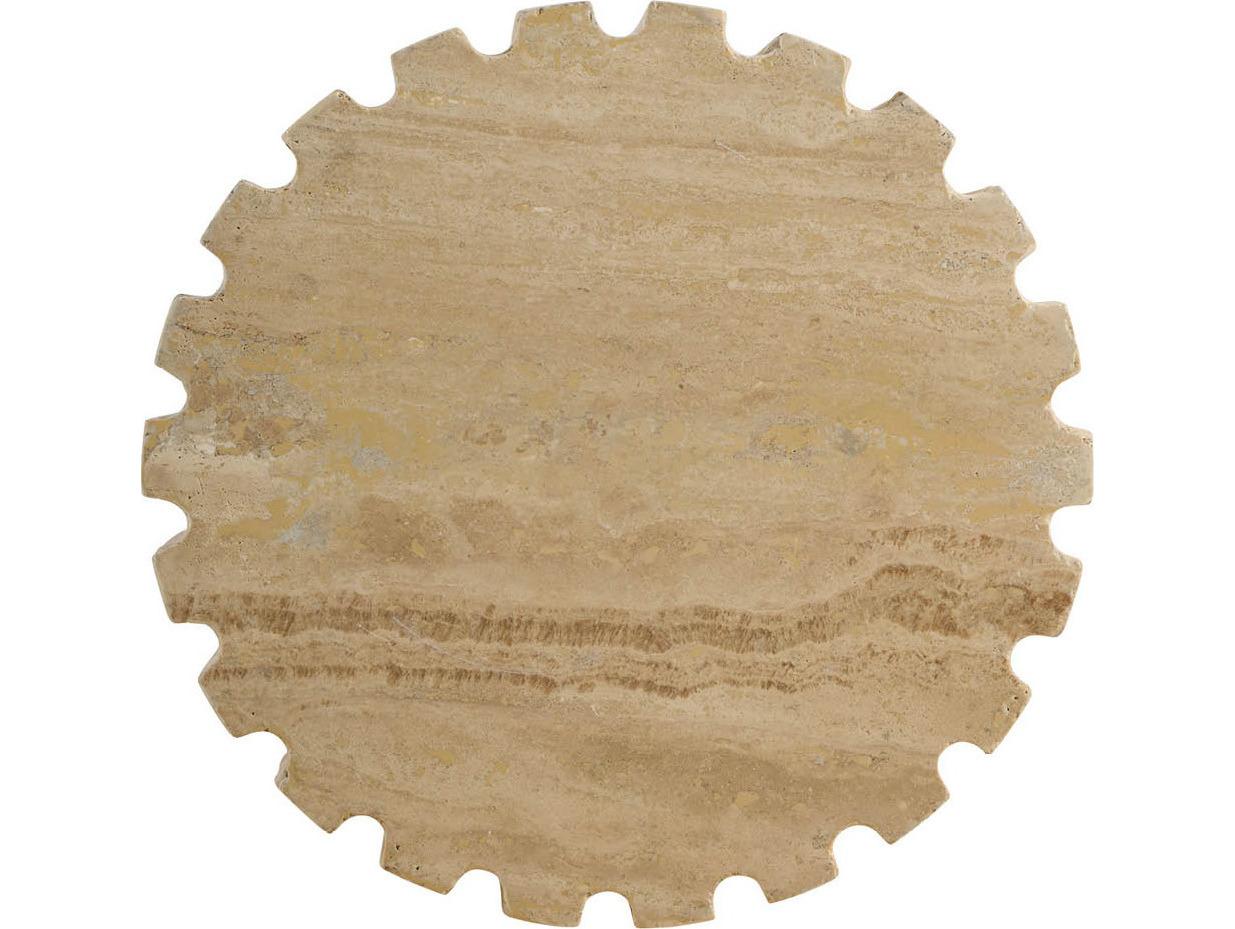 Coastal Living Home Oasis Round Natural Stone End Table