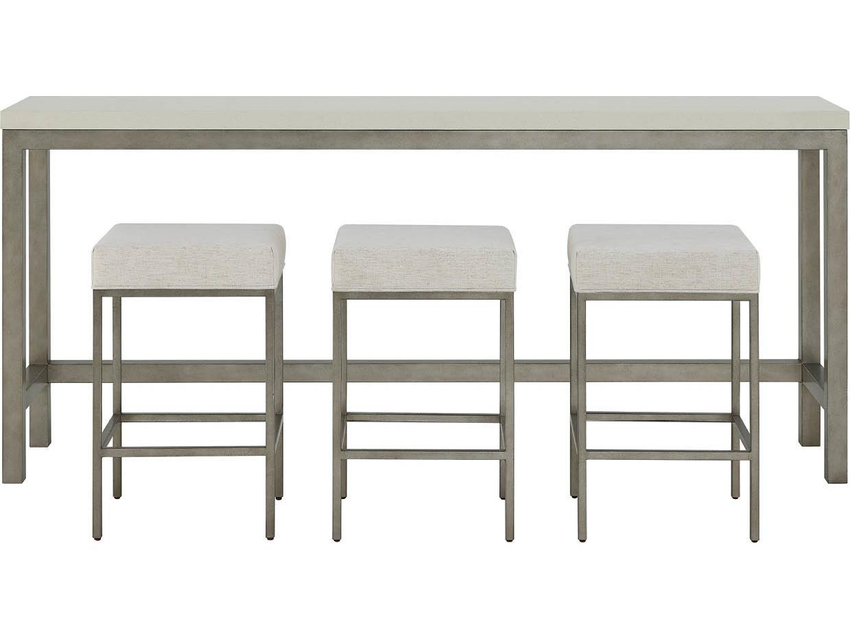 Coastal Living Home Oasis Console Table With Three Counter Stools Set