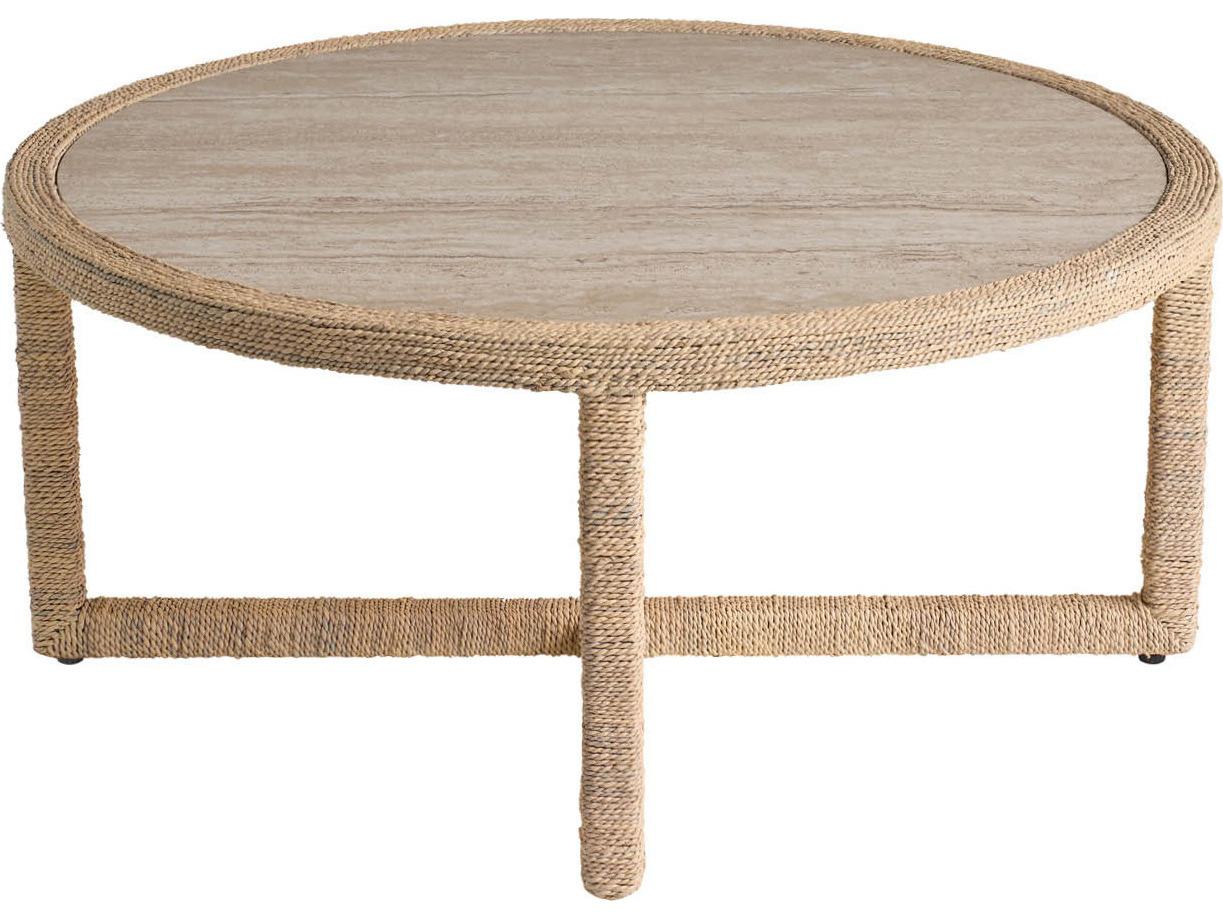 Coastal Living Home Oasis Round Wood Coffee Table