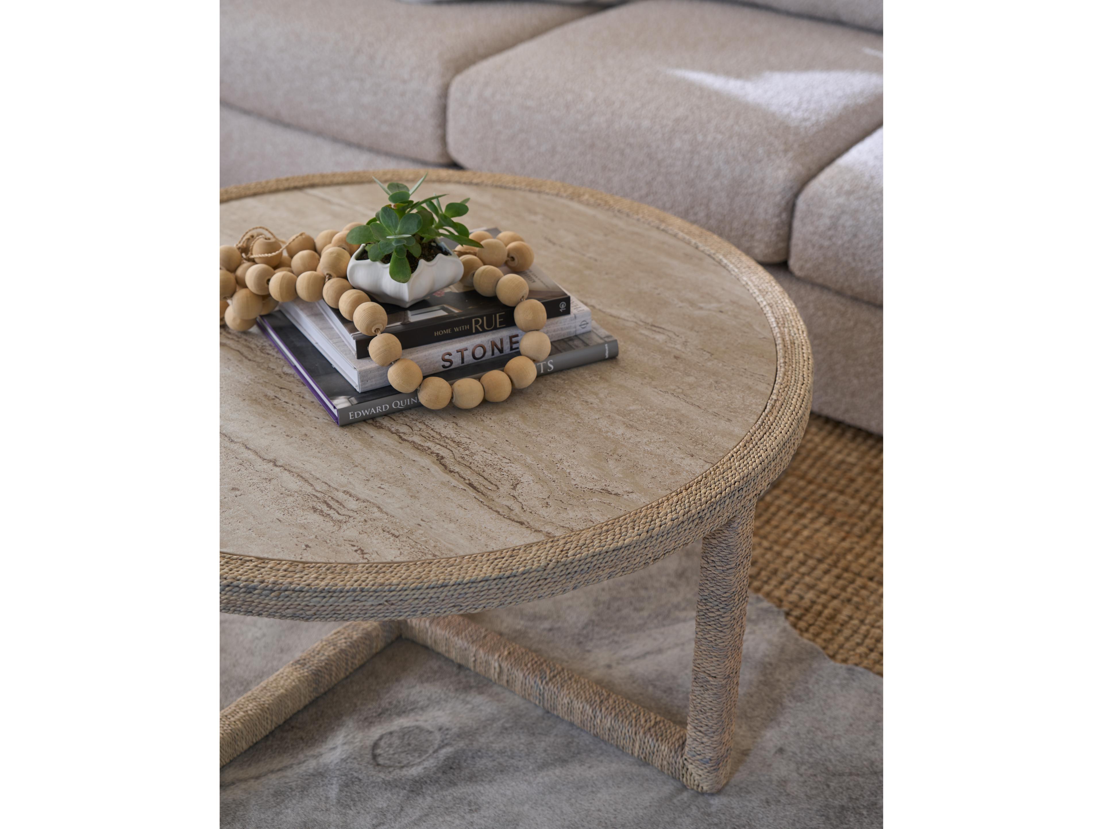 Coastal Living Home Oasis Round Wood Coffee Table