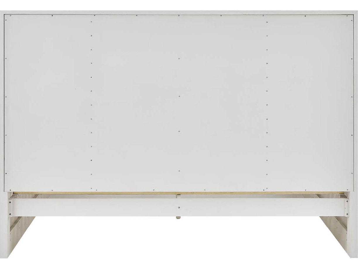 Coastal Living Home Oasis White Pine Wood Queen Panel Bed