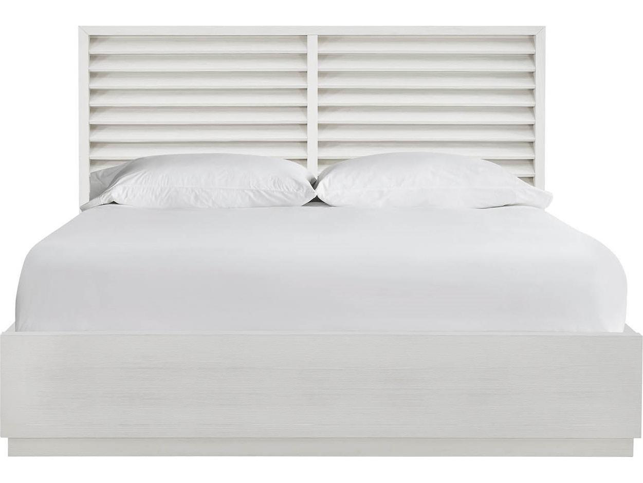 Coastal Living Home Oasis White Pine Wood Queen Panel Bed With Storage